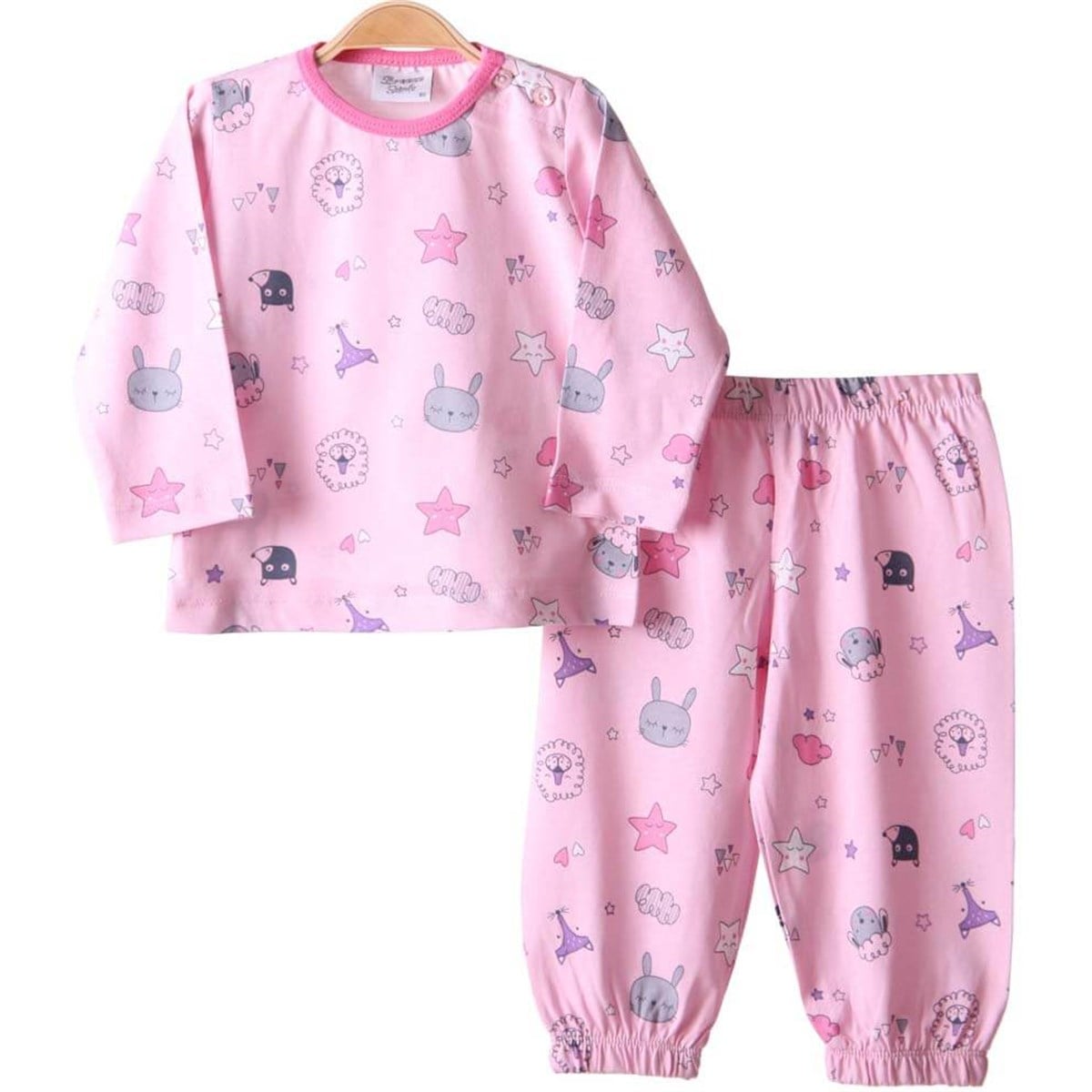 Kız Çocuk Pijama Takımı Pembe (1-4 Yaş) BREEZE