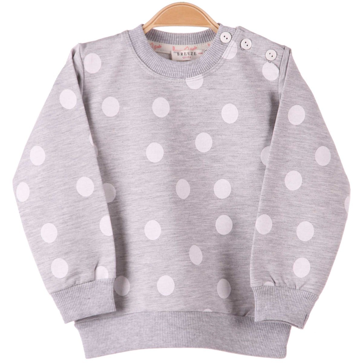 Kız Çocuk Sweat Gri-Ekru (1,5-5 Yaş) BREEZE