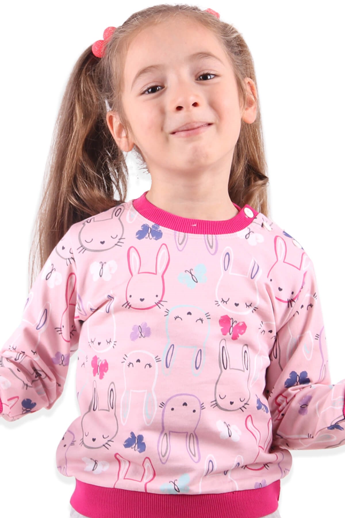 Kız Çocuk Sweat Tavşanlı Pembe (1.5-5 Yaş) BREEZE