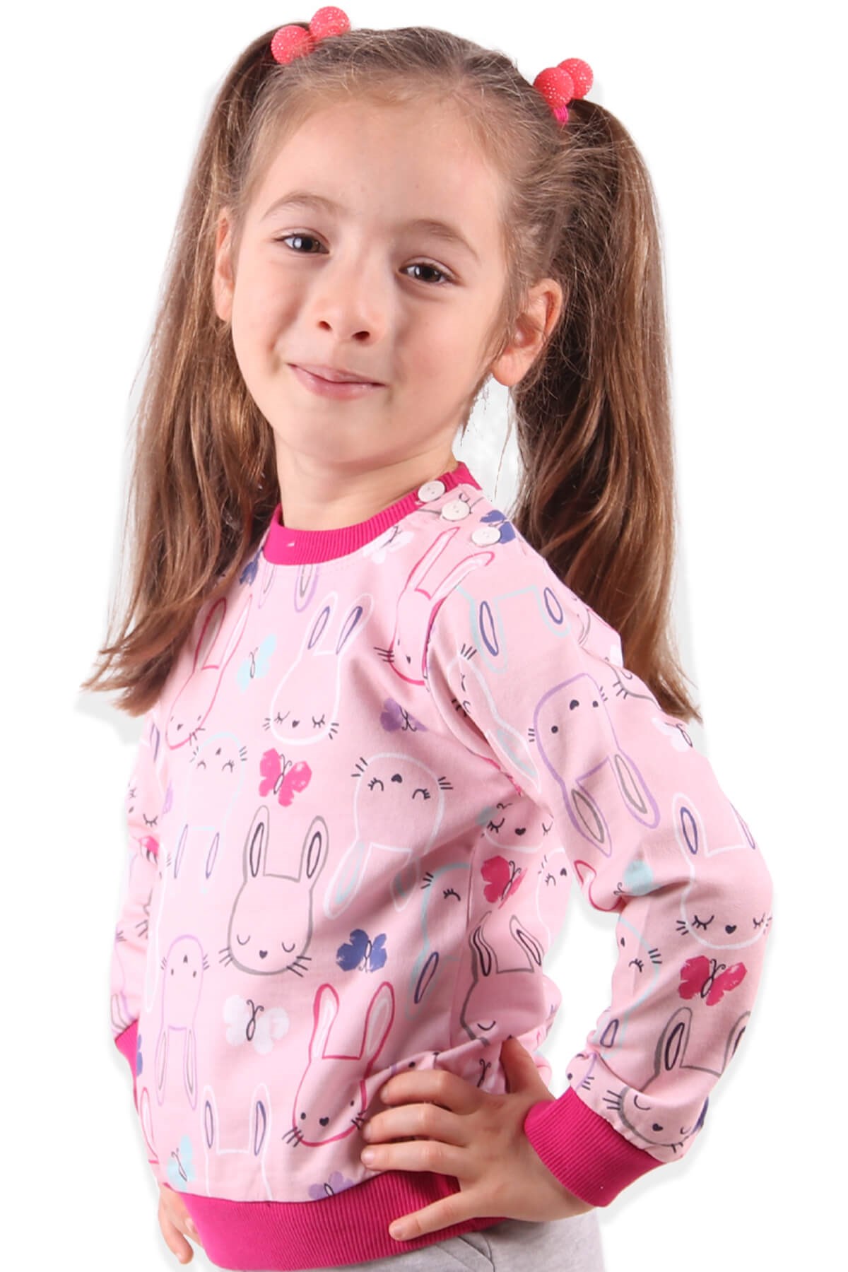 Kız Çocuk Sweat Tavşanlı Pembe (1.5-5 Yaş) BREEZE