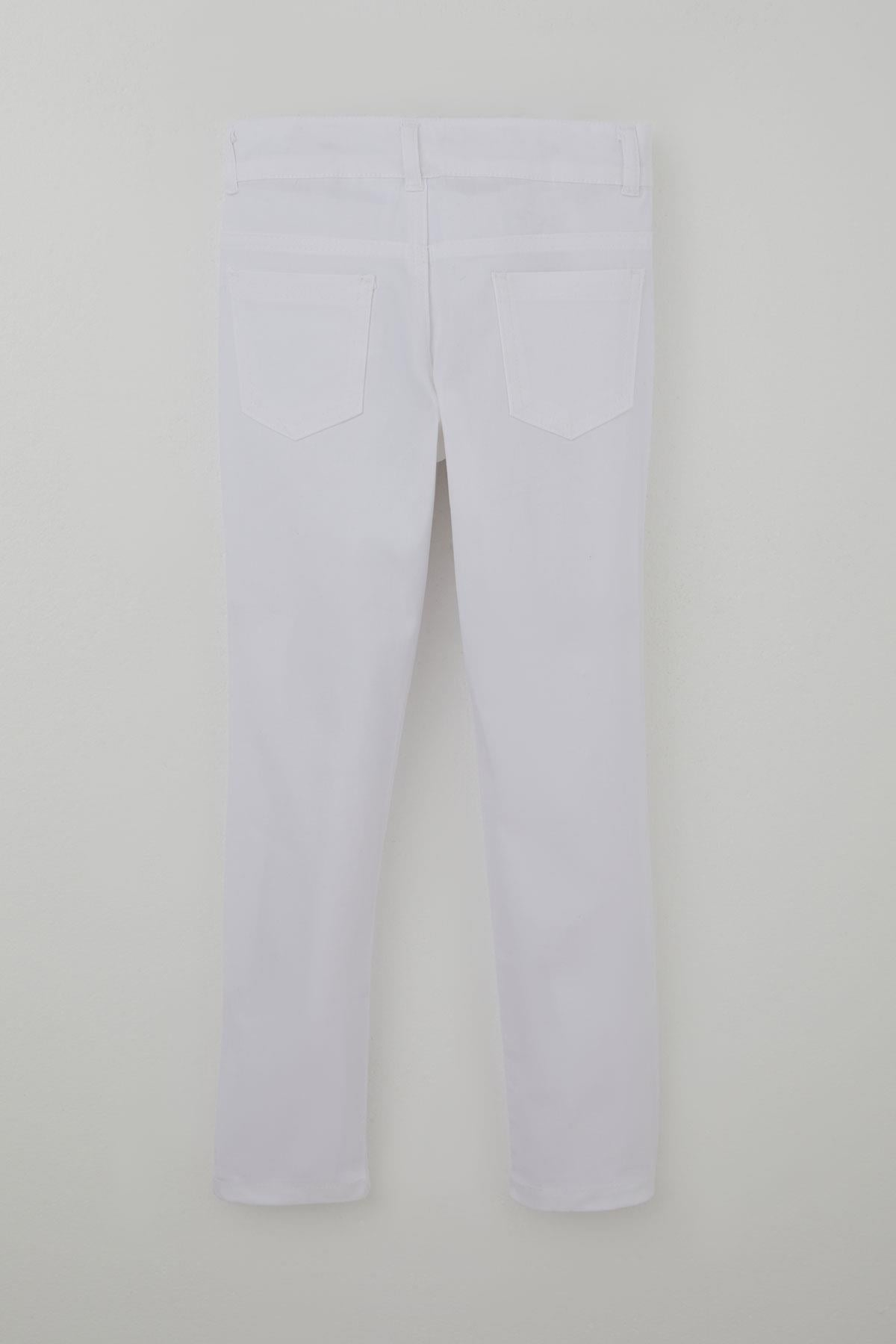 Konsept Erkek Çocuk Gabardin Pantolon Düğmeli Fermuarlı Ekru (5-9 Yaş)