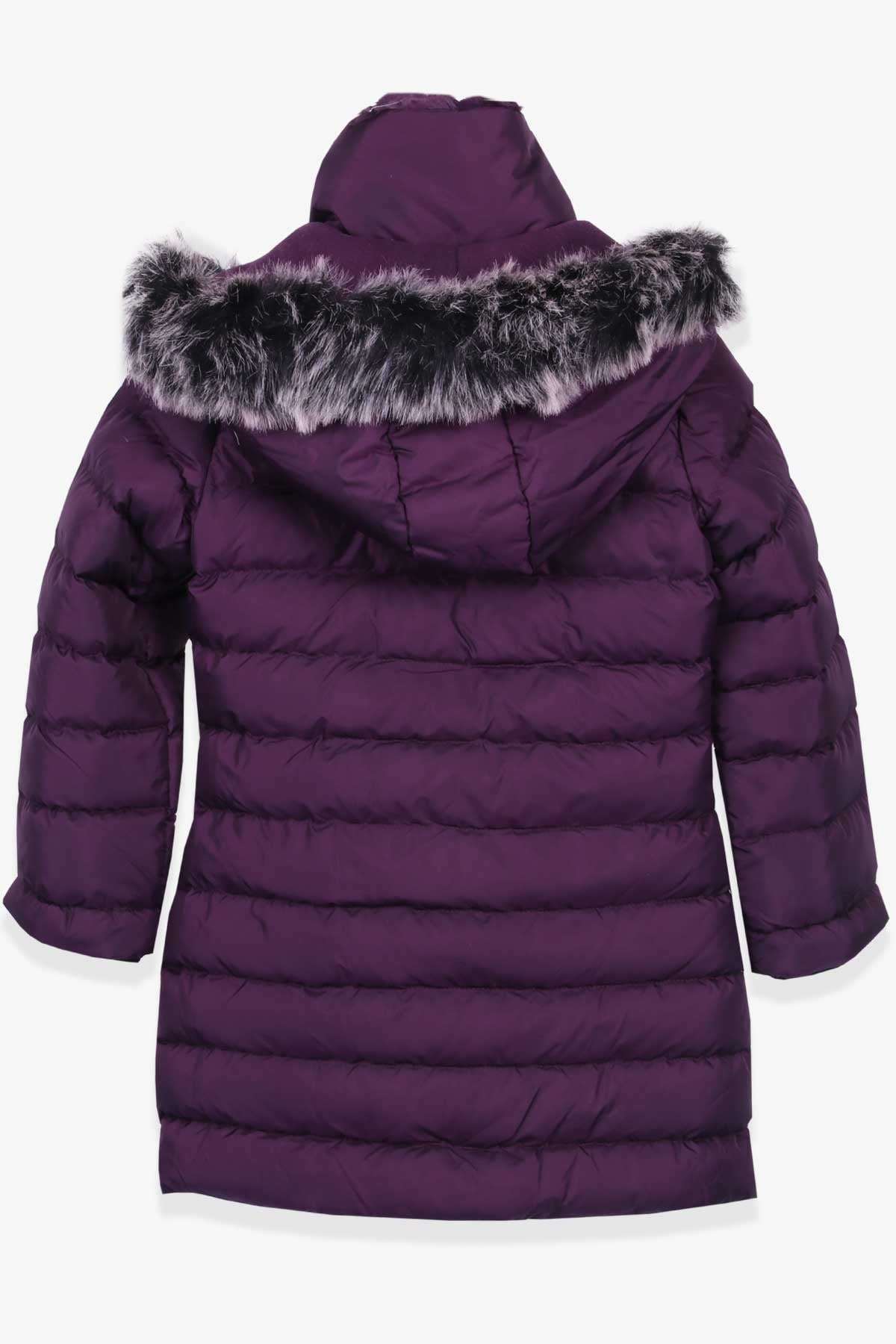 KURT TEKSTİL Kız Çocuk Mont Kapüşonlu Parka Mürdüm (11-14 Yaş)