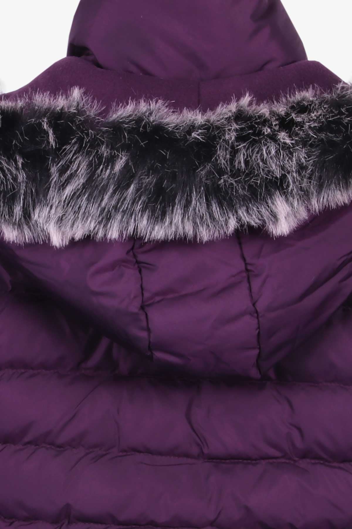 KURT TEKSTİL Kız Çocuk Mont Kapüşonlu Parka Mürdüm (11-14 Yaş)