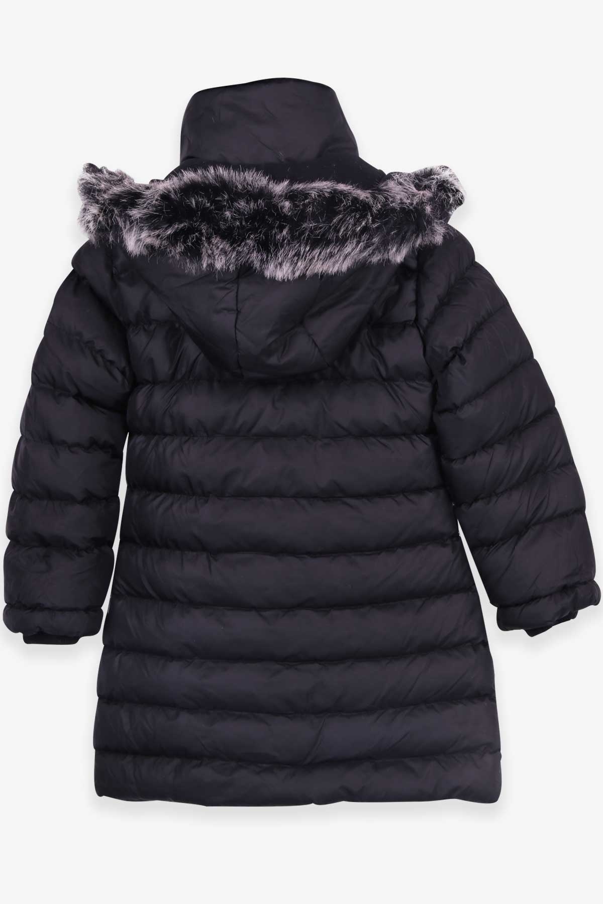 KURT TEKSTİL Kız Çocuk Mont Kapüşonlu Parka Siyah (11-14 Yaş)