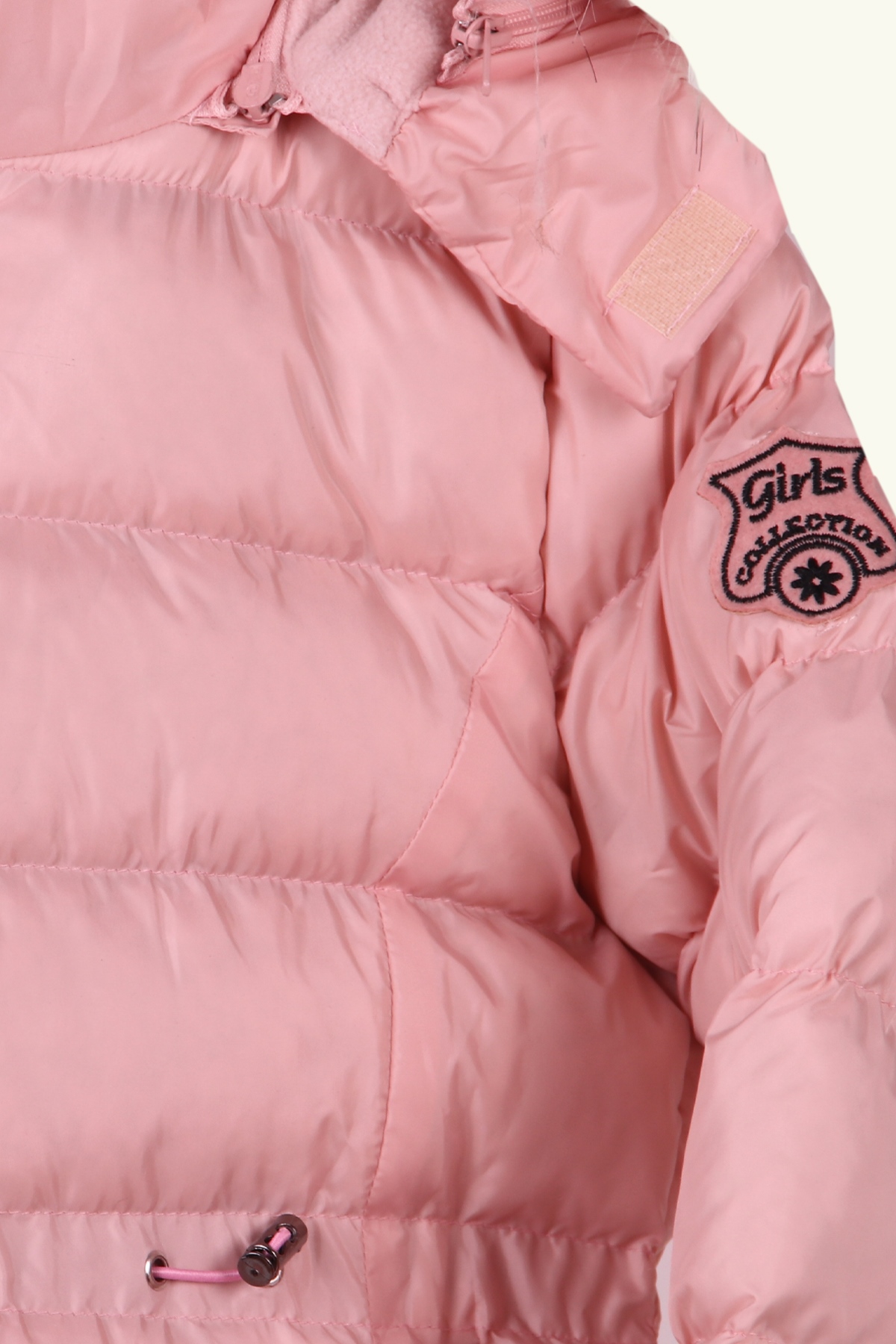KURT TEKSTİL Kız Çocuk Mont Kapüşonlu Parka Pudra (11-14 Yaş)