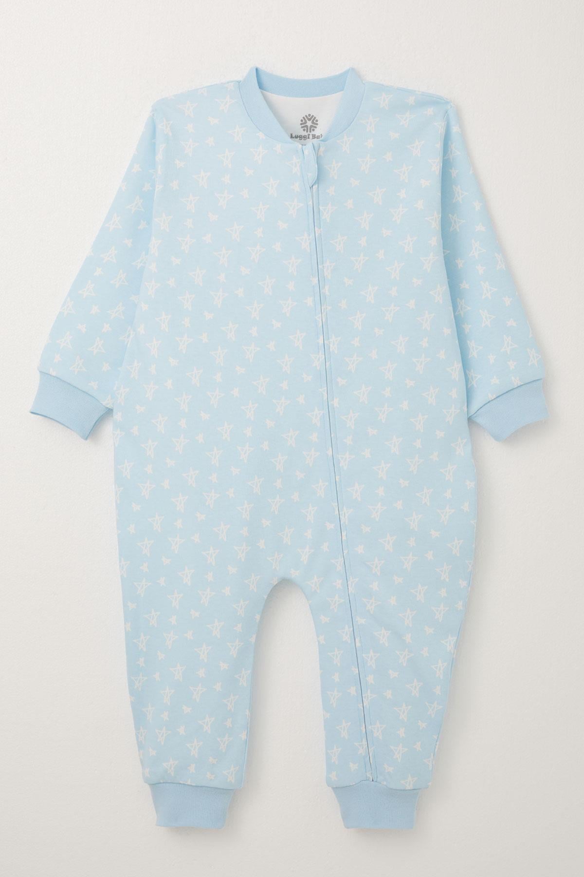 Luggi Baby Erkek Çocuk Uyku Tulumu Yıldız Desenli Bebe Mavisi (1-6 Yaş)