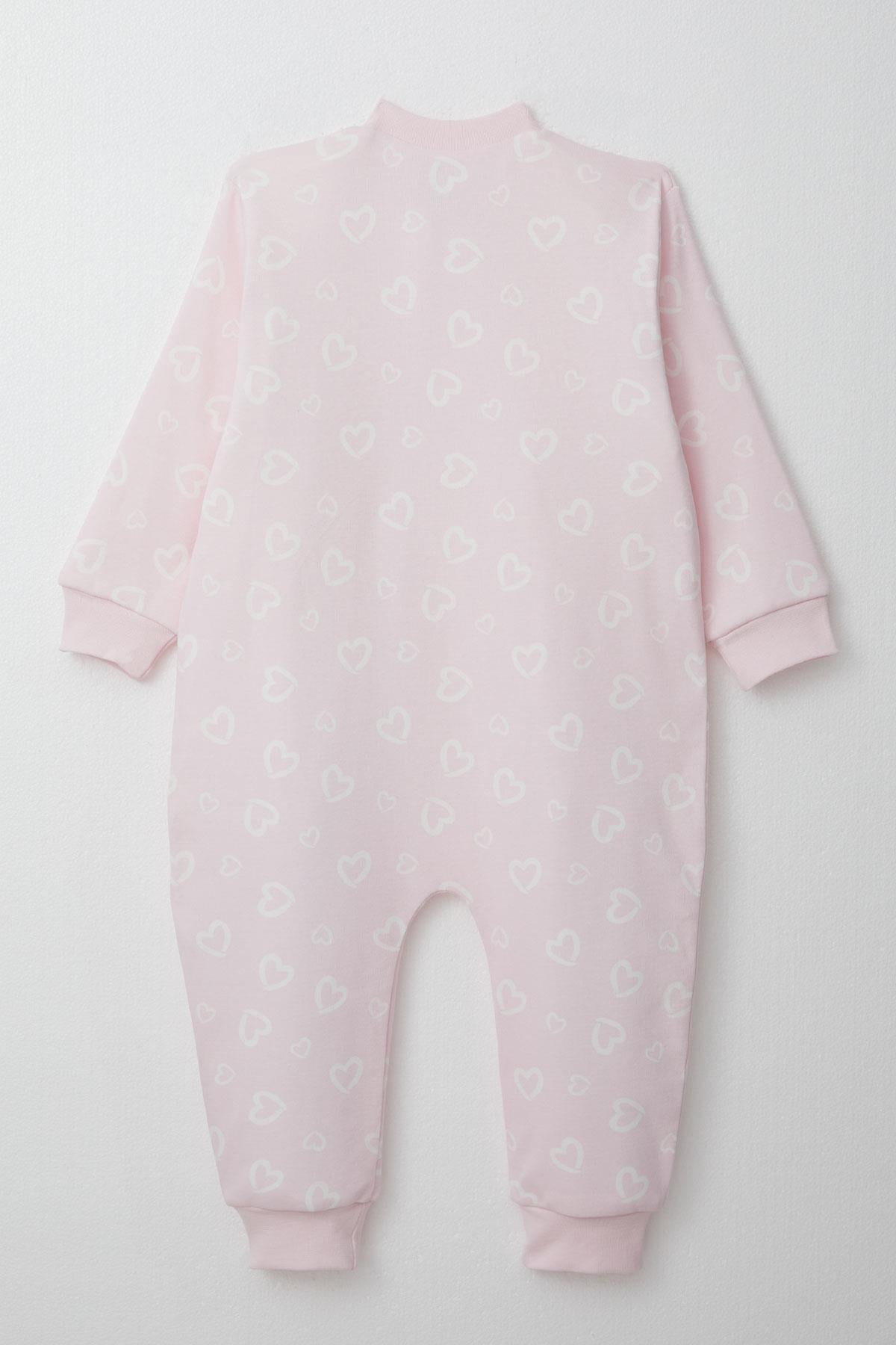 Luggi Baby Kız Çocuk Uyku Tulumu Kalp Desenli Pembe (2-3 Yaş)