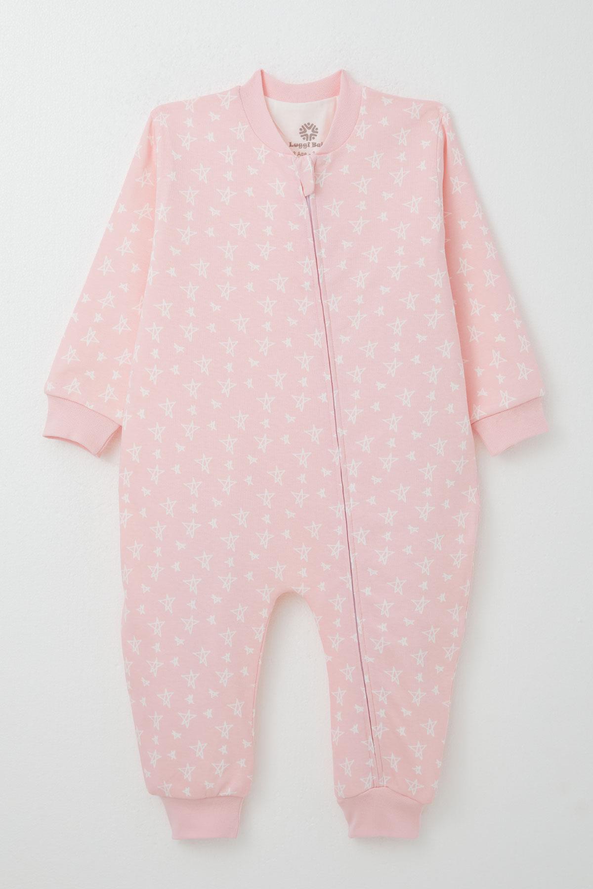Luggi Baby Kız Çocuk Uyku Tulumu YIldız Desenli Pembe (1-4 Yaş)