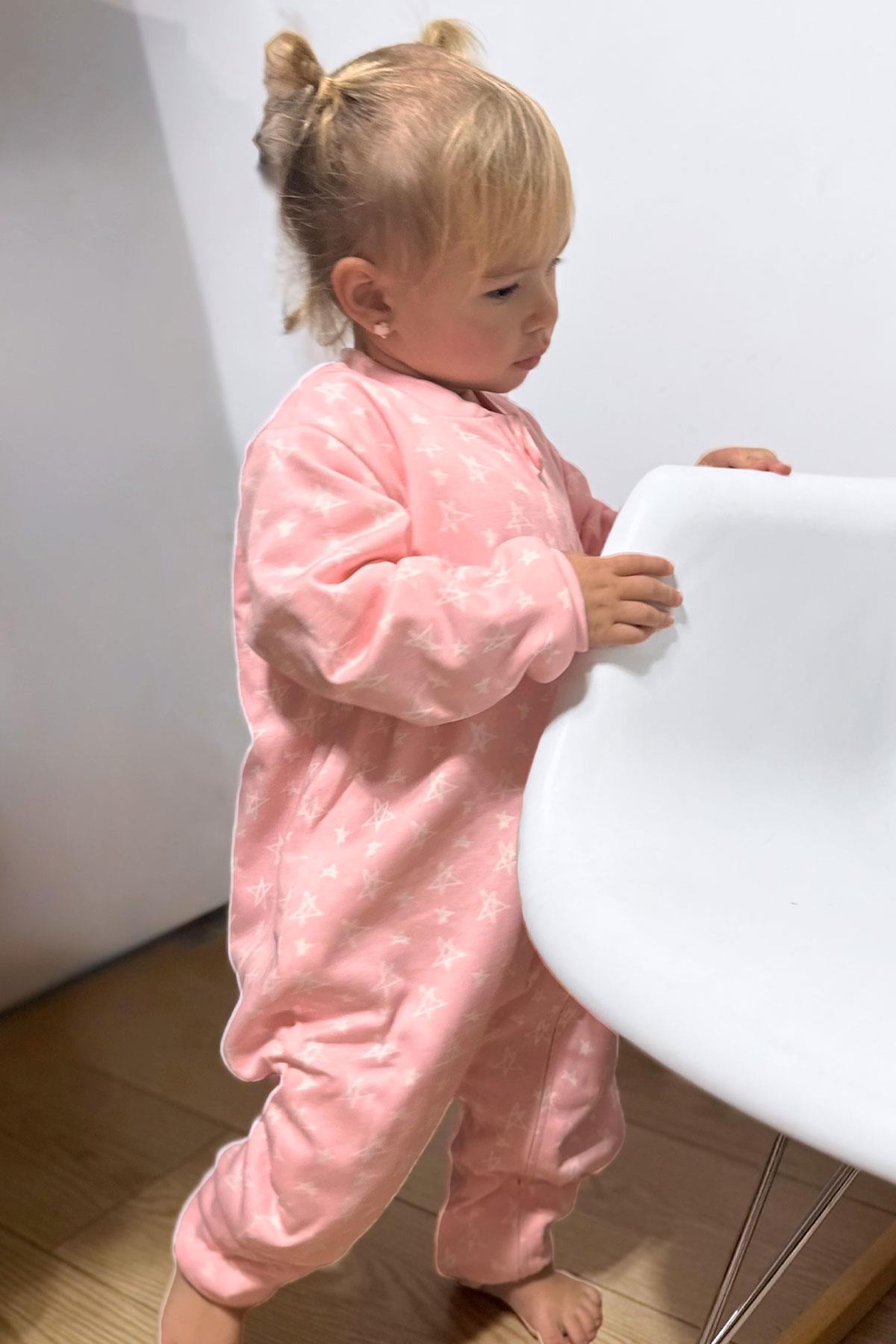 Luggi Baby Kız Çocuk Uyku Tulumu YIldız Desenli Pembe (1-4 Yaş)