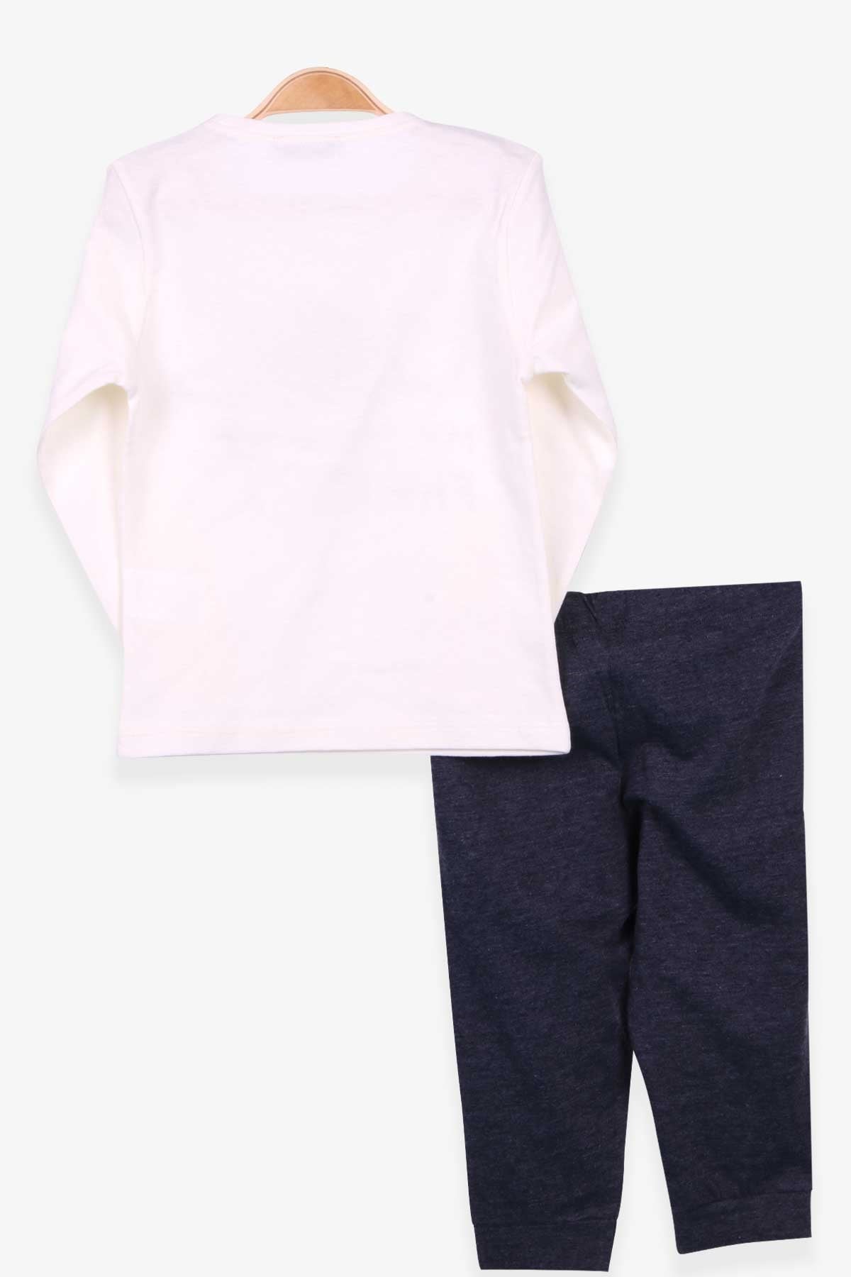 MACAWI Çocuk Pijama Takımı Baskılı Ekru (1.5-5 Yaş)