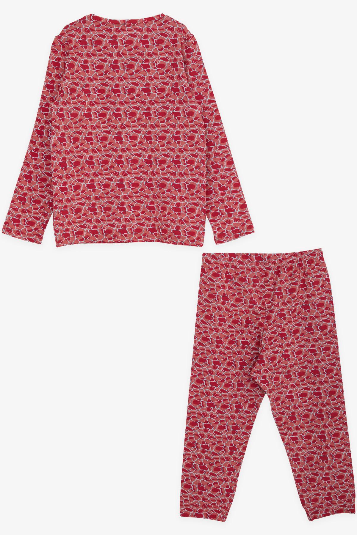 Macawı Kız Çocuk Pijama Takımı Karışık Desenli Pembe (3-7 Yaş)