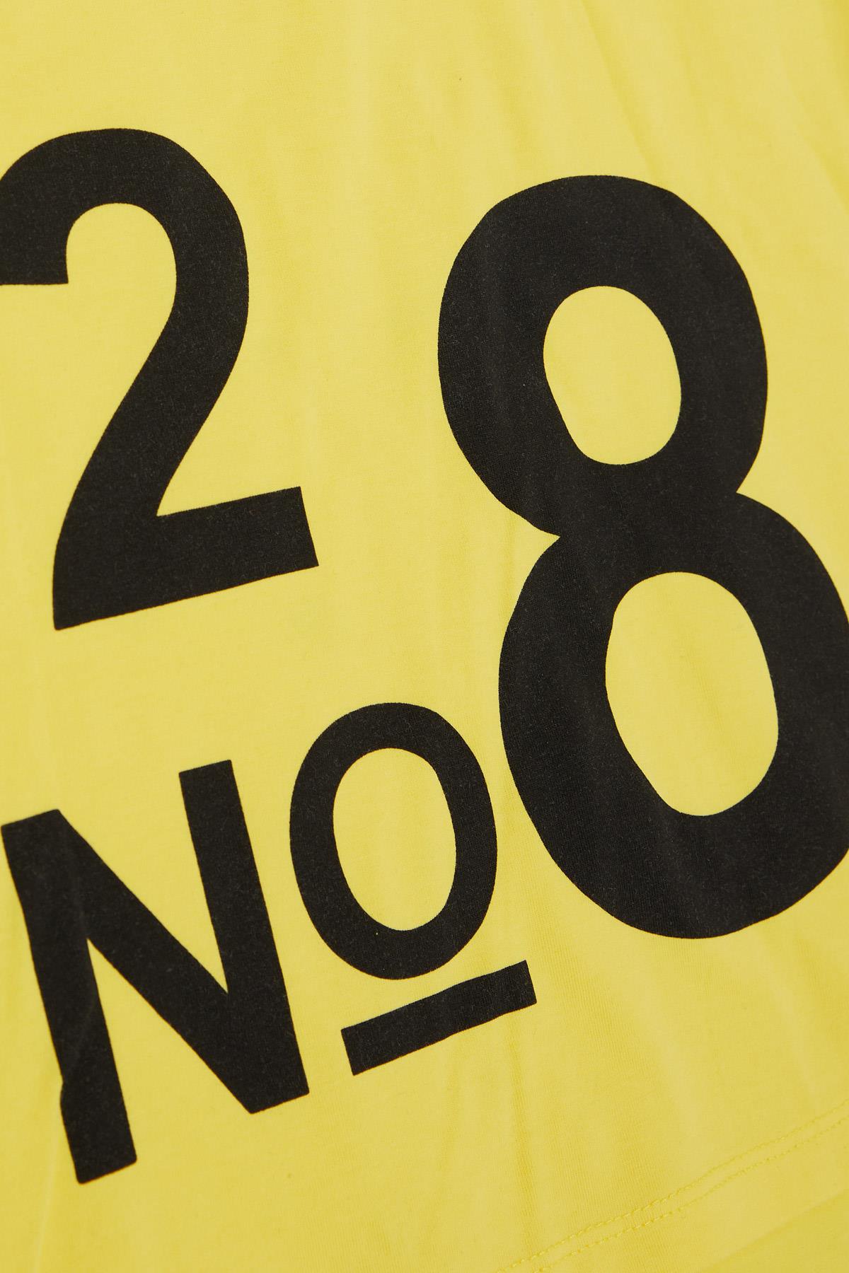 MACAWI Kız Çocuk Şortlu Takım Rakam Baskılı Sarı (3-7 Yaş)