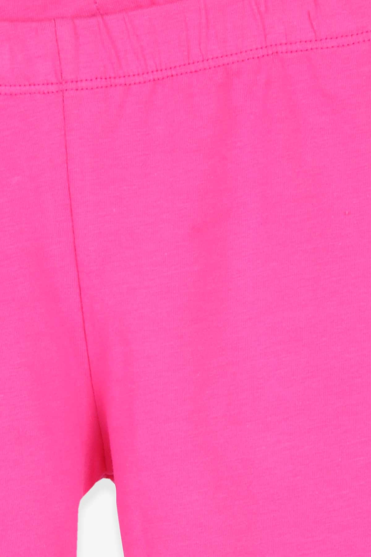 Macawı Kız Çocuk Tayt Düz Renk Pembe (3-7 Yaş)
