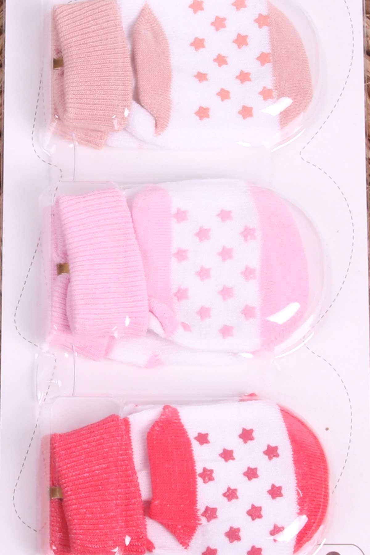 Mini Damla Kız Bebek Yenidoğan Çorap Kaymaz Taban Karışık Renk (Standart)