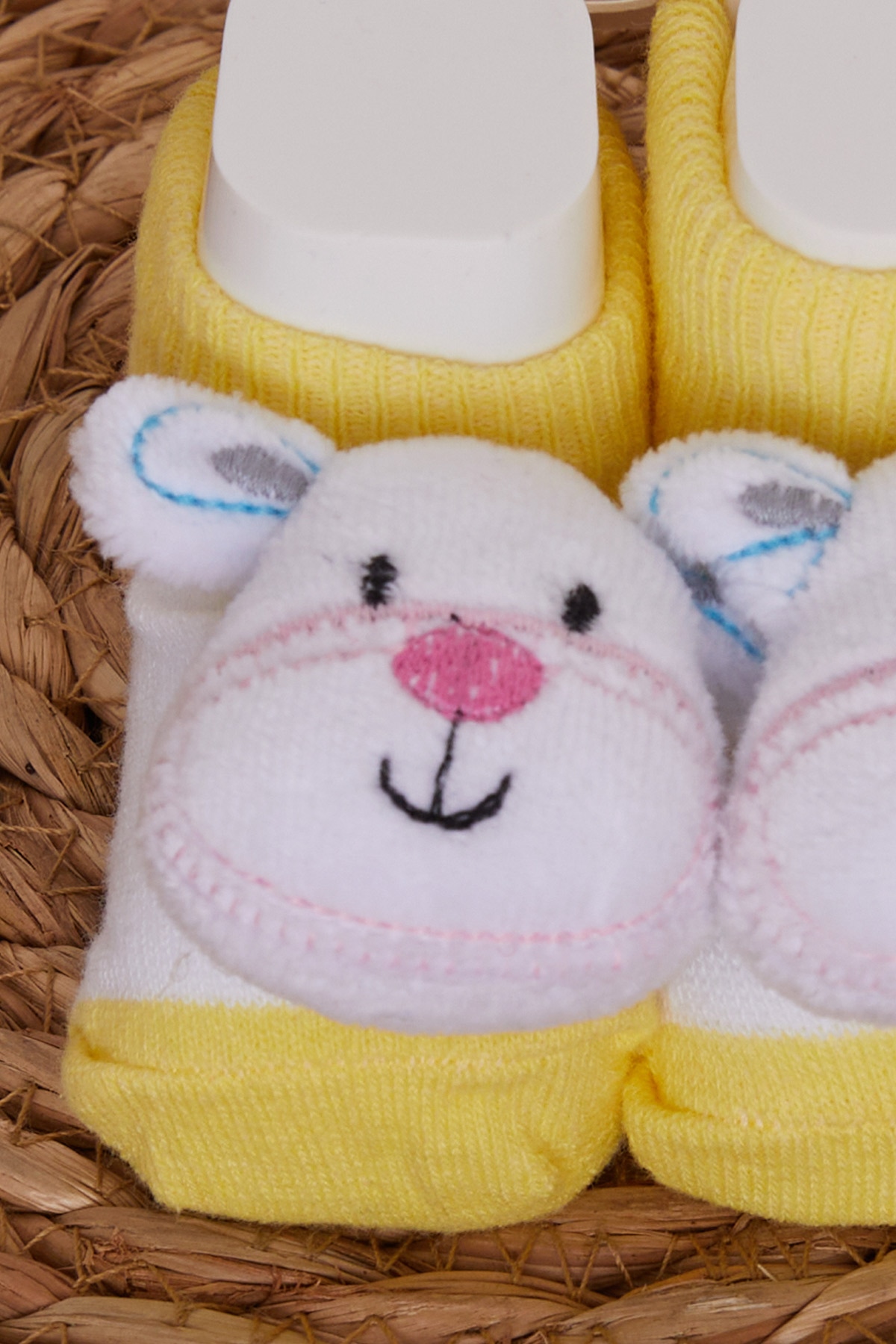 Minidamla Erkek Bebek Çorap Oyuncak Ayıcık Aksesuarlı Sarı