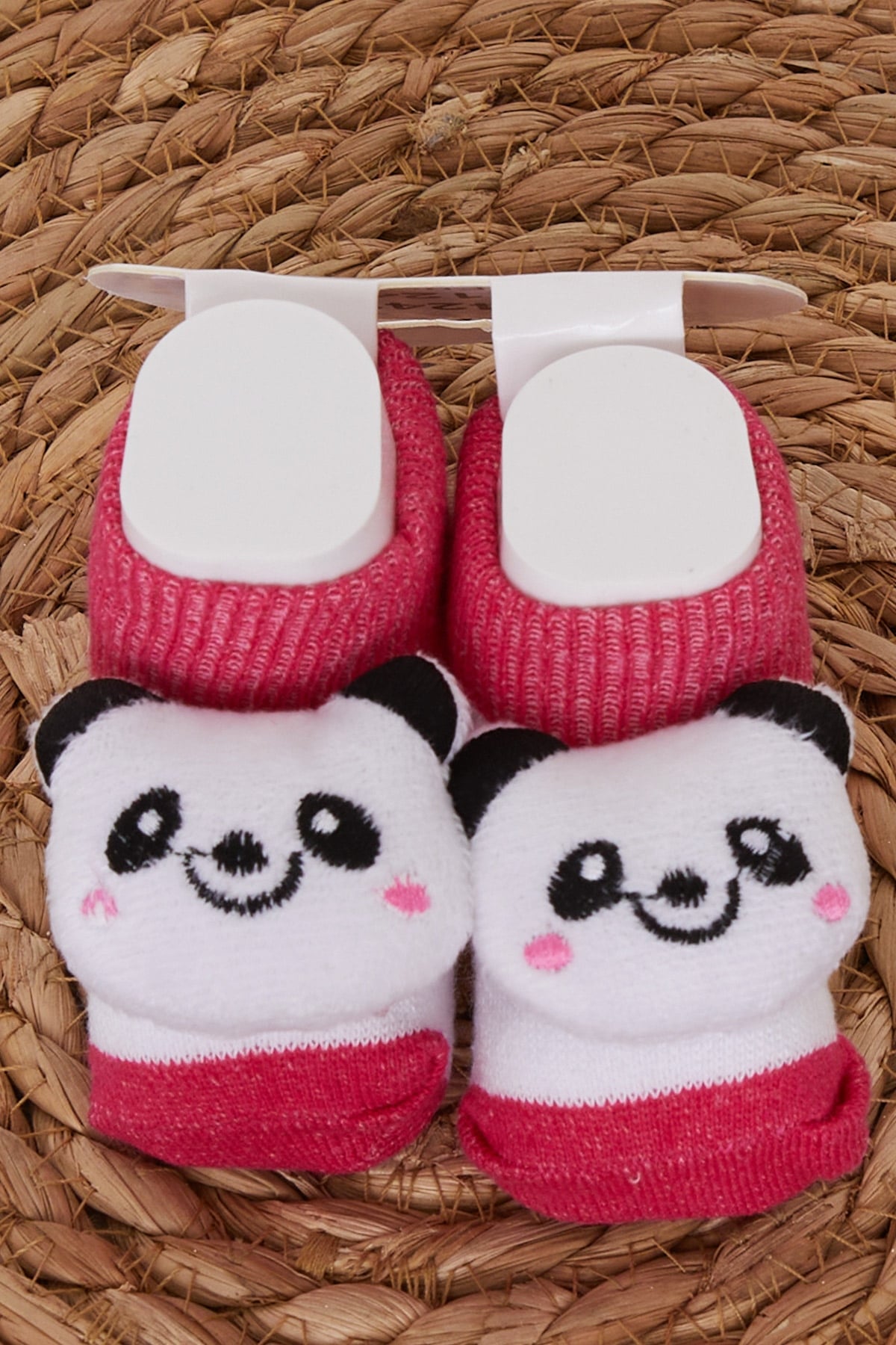 Minidamla Kız Bebek Çorap Oyuncak Panda Aksesuarlı Fuşya