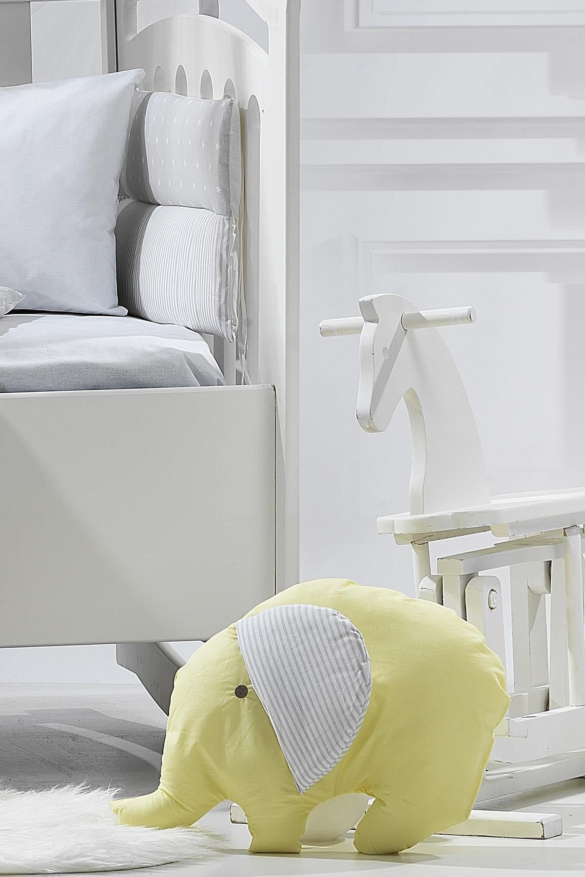 MOMSHOP Yenidoğan Uyku Seti Fil Desenli Gri