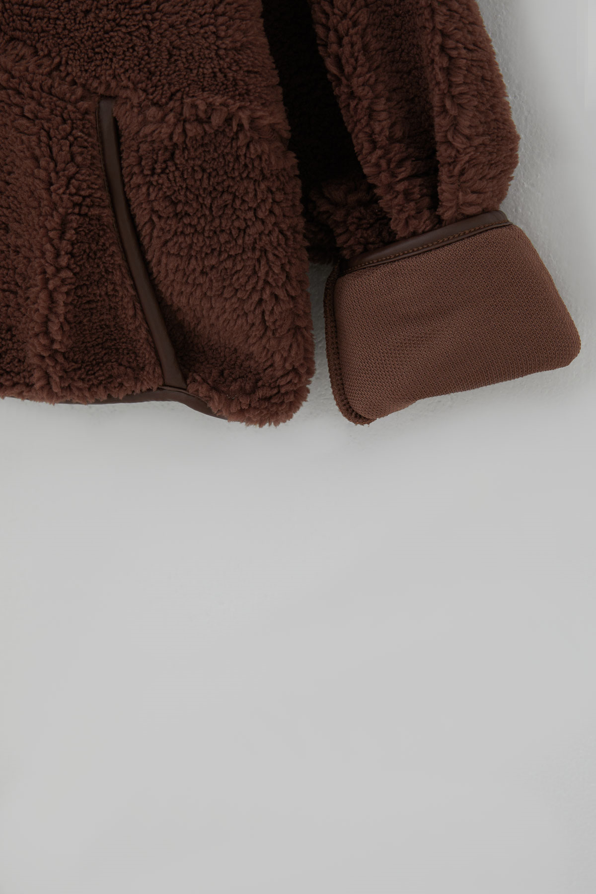 Orko Kız Çocuk Peluş Sweatshirt Önü Yarım Çıtçıt Pat Kanguru Cepli Kahverengi (10-16 Yaş)