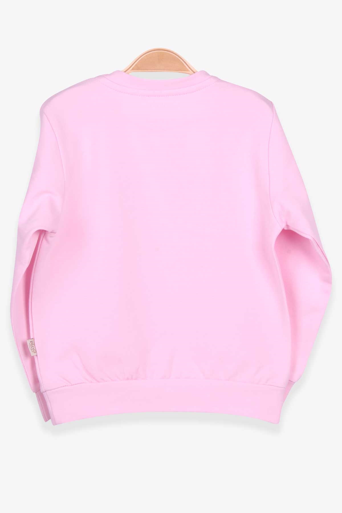 Pino Kız Çocuk Swearshirt Yıldız Baskılı Pudra (2-5 Yaş)