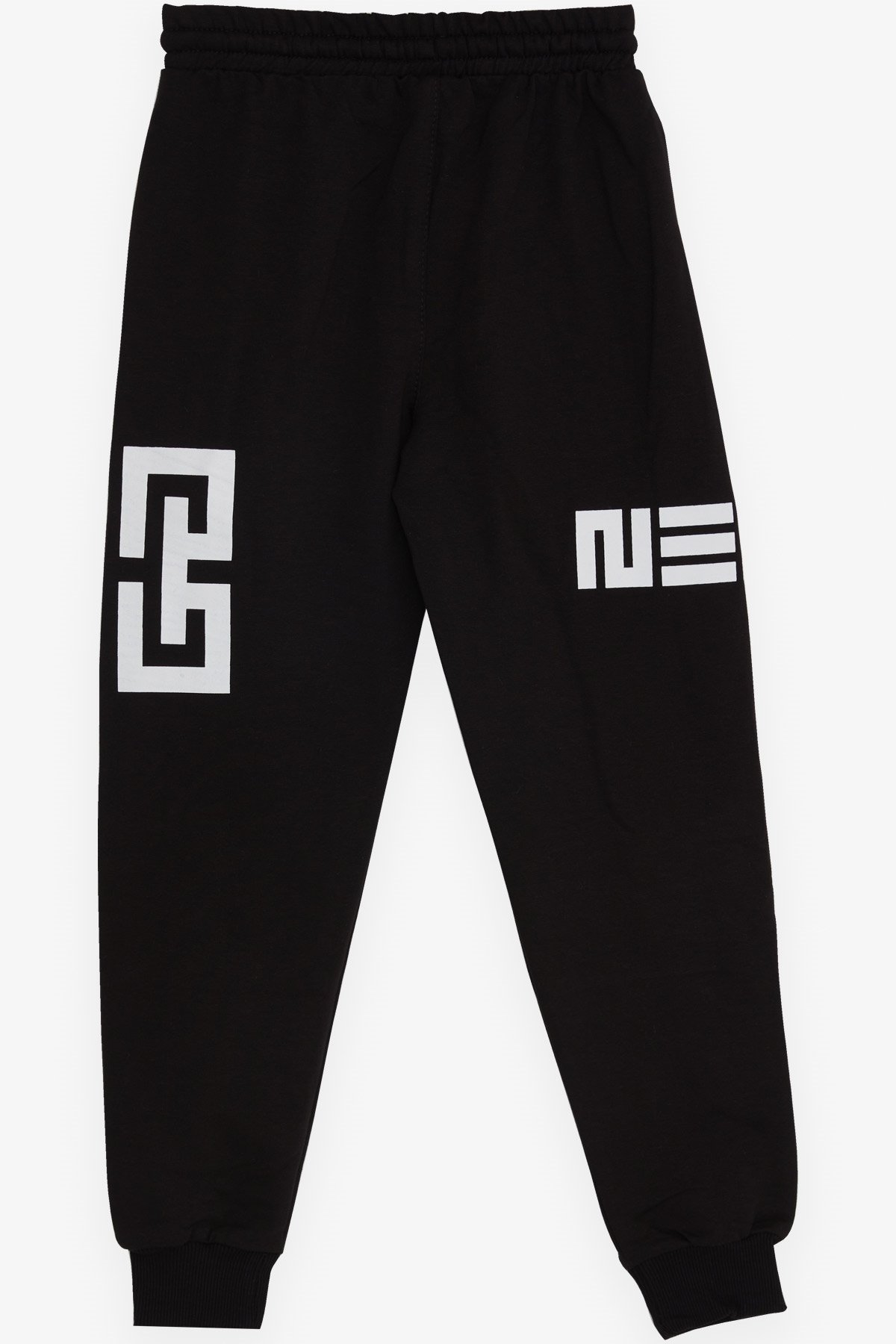 POYRAZ KİDS Erkek Çocuk Eşofman Altı Baskılı Cepli Siyah (4-8 Yaş)