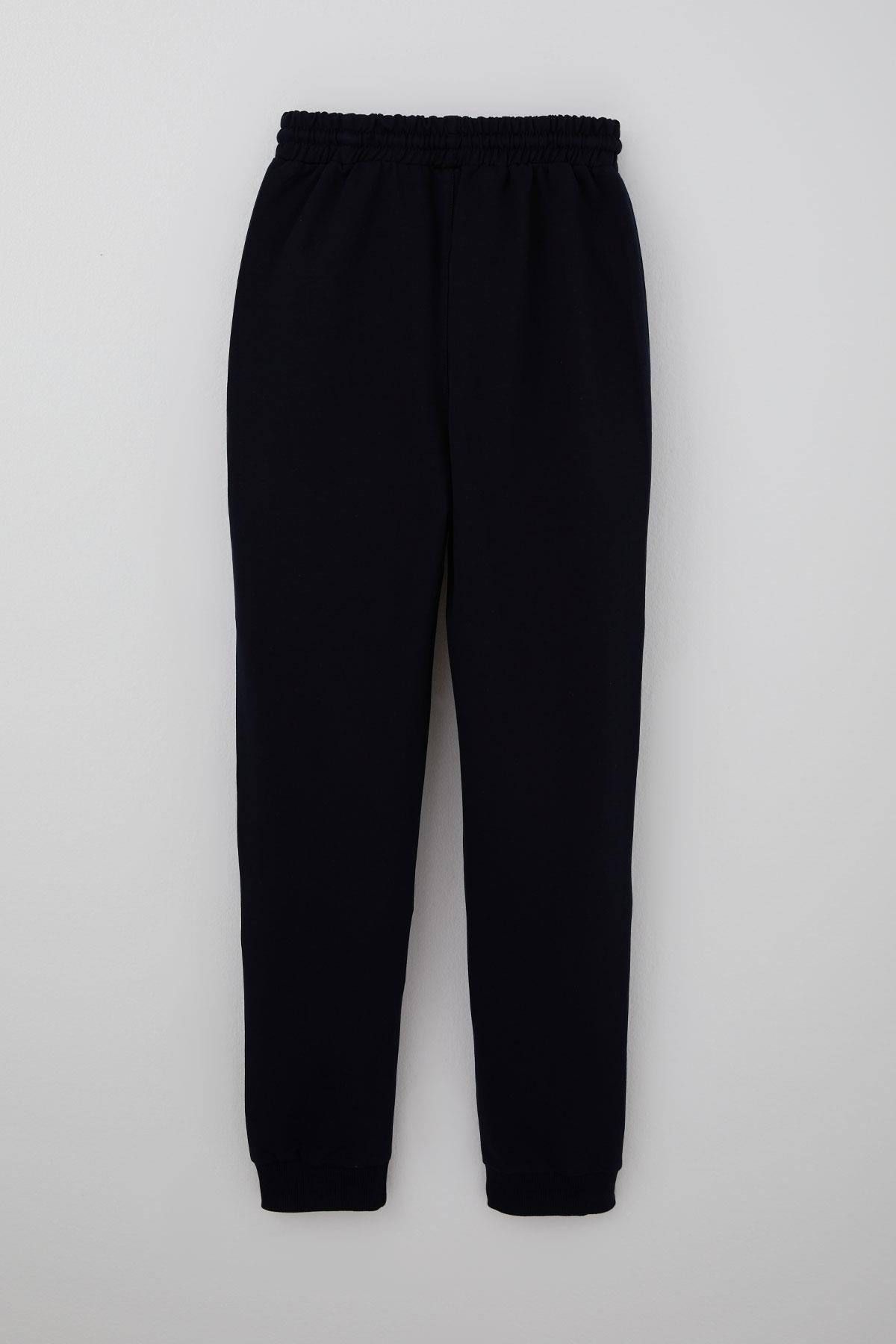 Poyraz Kids Erkek Çocuk Eşofman Altı Bağcıklı Cep Kısmı Fermuarlı Lacivert (13-16 Yaş)