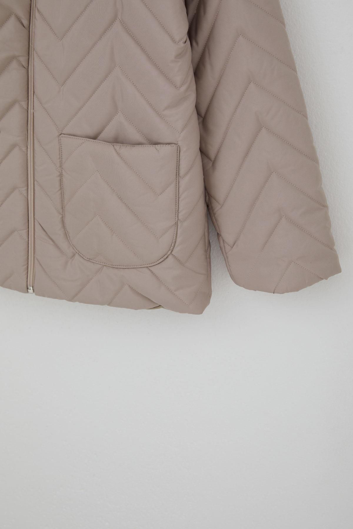 Reycan Erkek Çocuk Kapitone Mont Fermuarlı Peluş Detaylı Taş (5-8 Yaş)