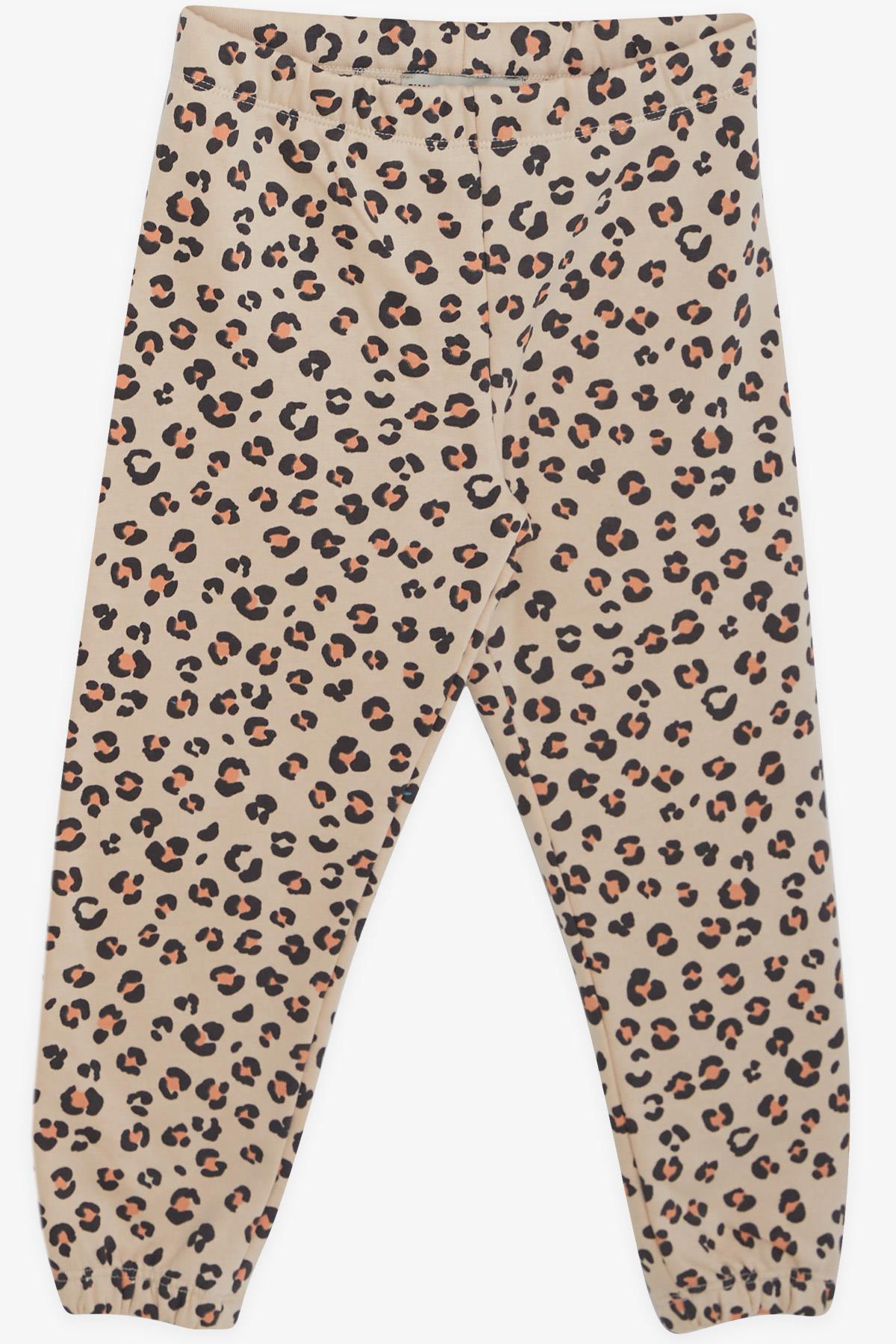 SMALL SOCIETY Kız Çocuk Eşofman Takım Leopar Desenli Bej (2-10 Yaş)