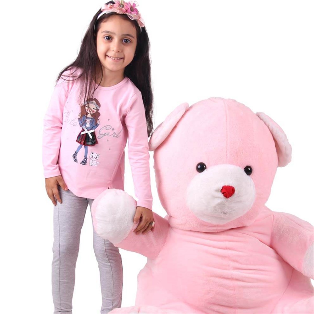 Kız Çocuk Tayt Takım Breeze Pembe-Gri