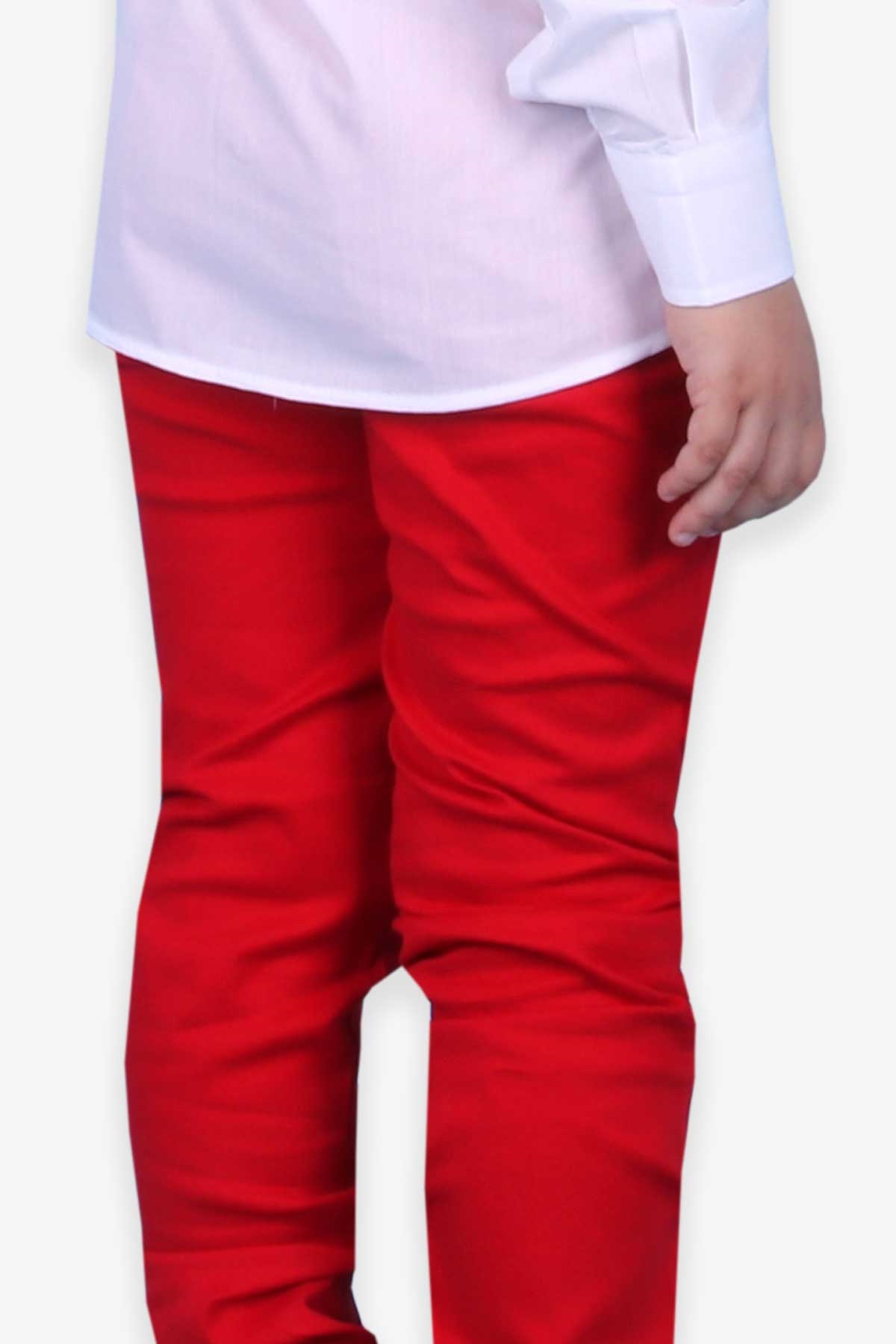 TERRY Erkek Çocuk Gabardin Pantolon Kırmızı (5-14 Yaş)