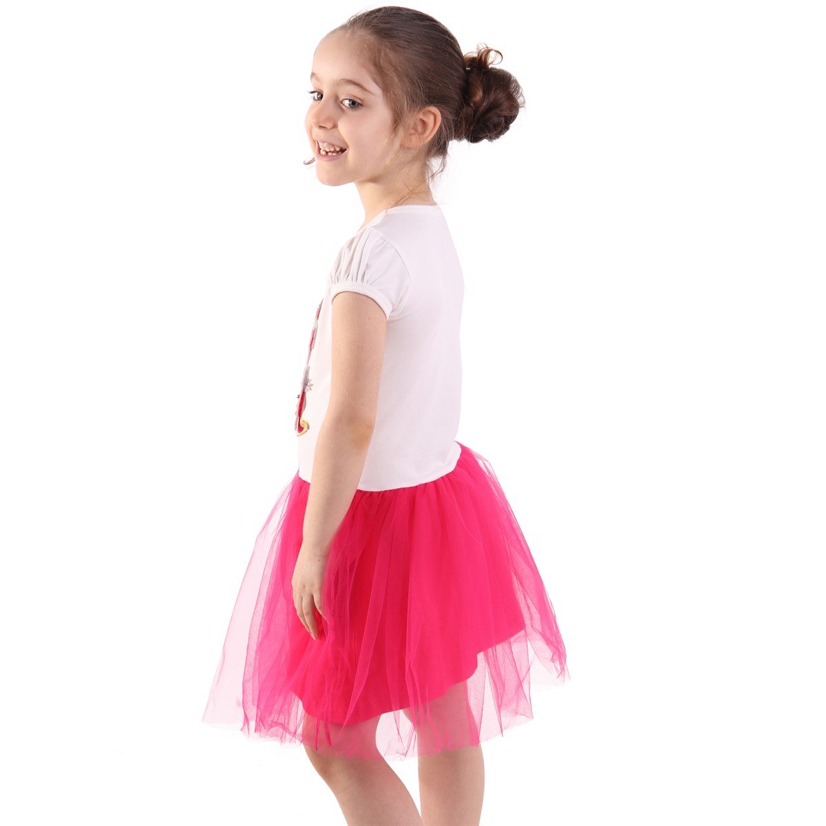 Kısa Kol Elbise ModelleriBREEZE12456-200Unicornlu Elbise