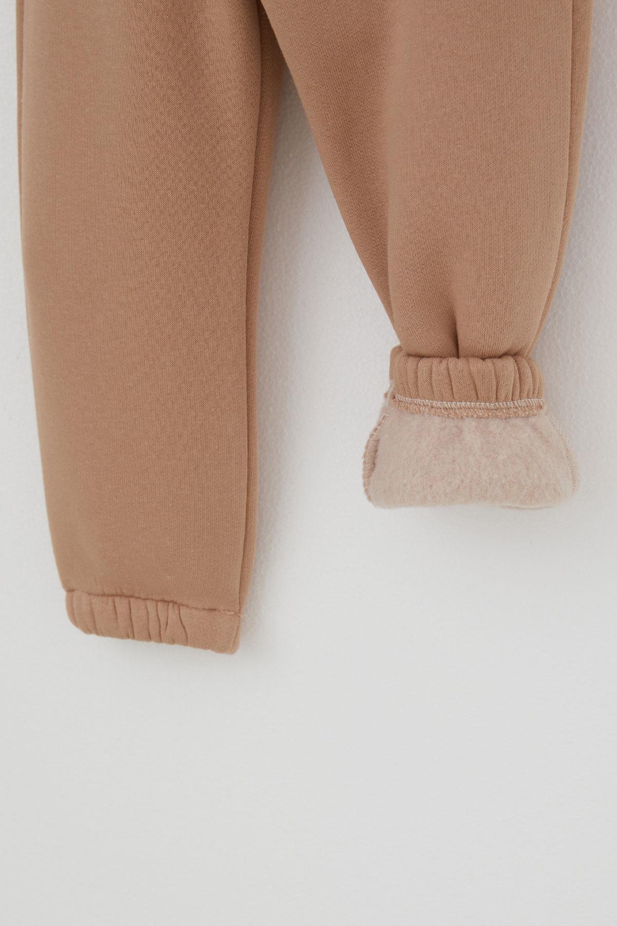 Valorya Kız Çocuk Eşofman Takımı Sevimli Ayıcıklar Desenli Kahverengi (2-5 Yaş)