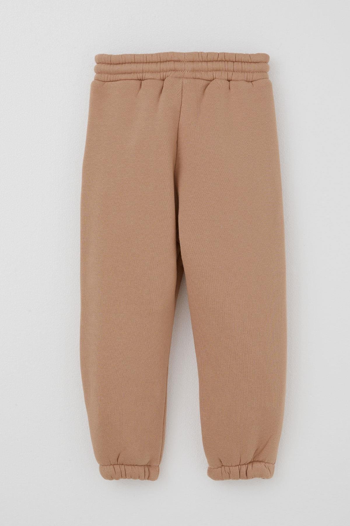 Valorya Kız Çocuk Eşofman Takımı Sevimli Ayıcıklar Desenli Kahverengi (2-5 Yaş)