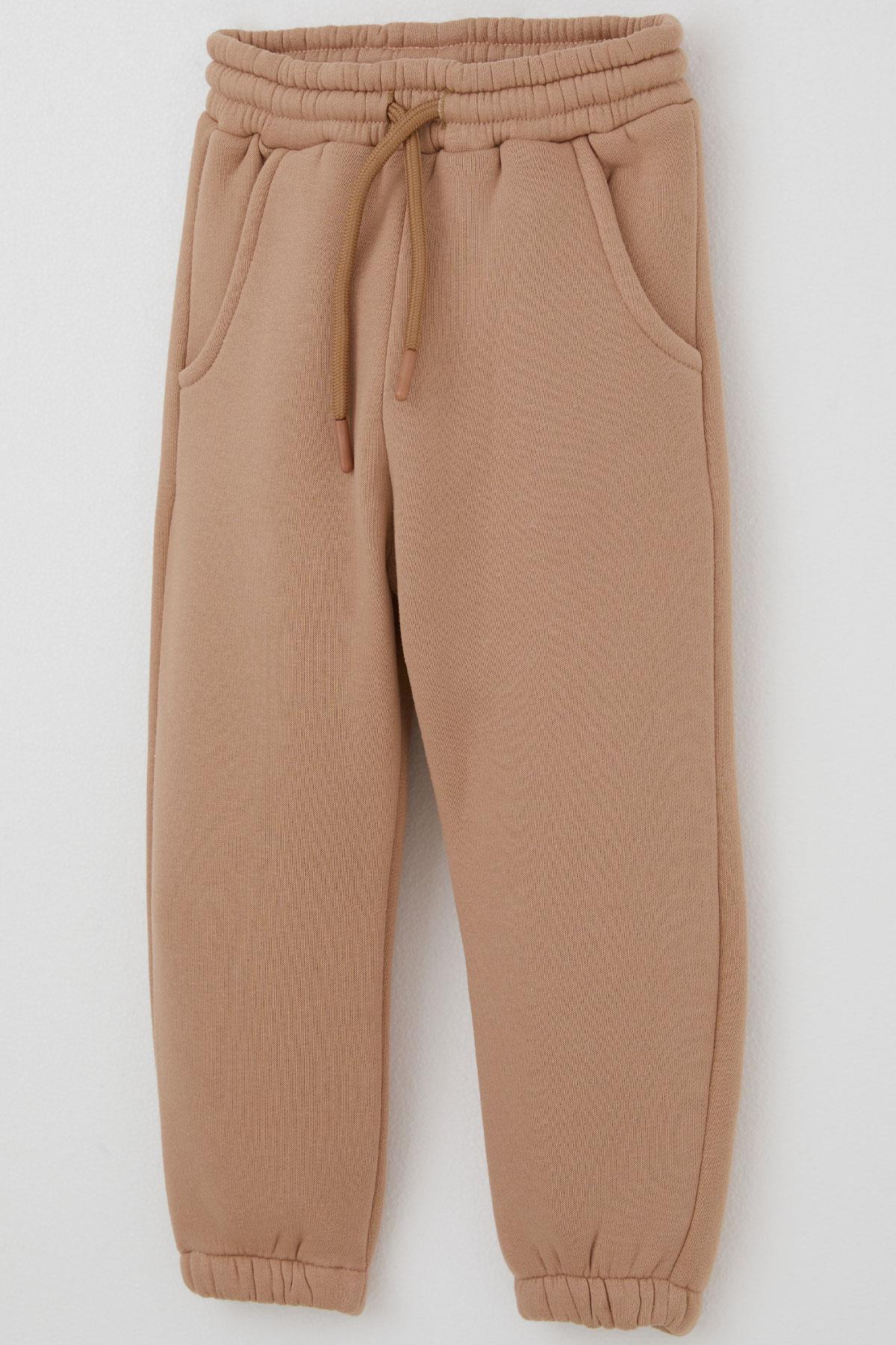 Valorya Kız Çocuk Eşofman Takımı Sevimli Ayıcıklar Desenli Kahverengi (2-5 Yaş)