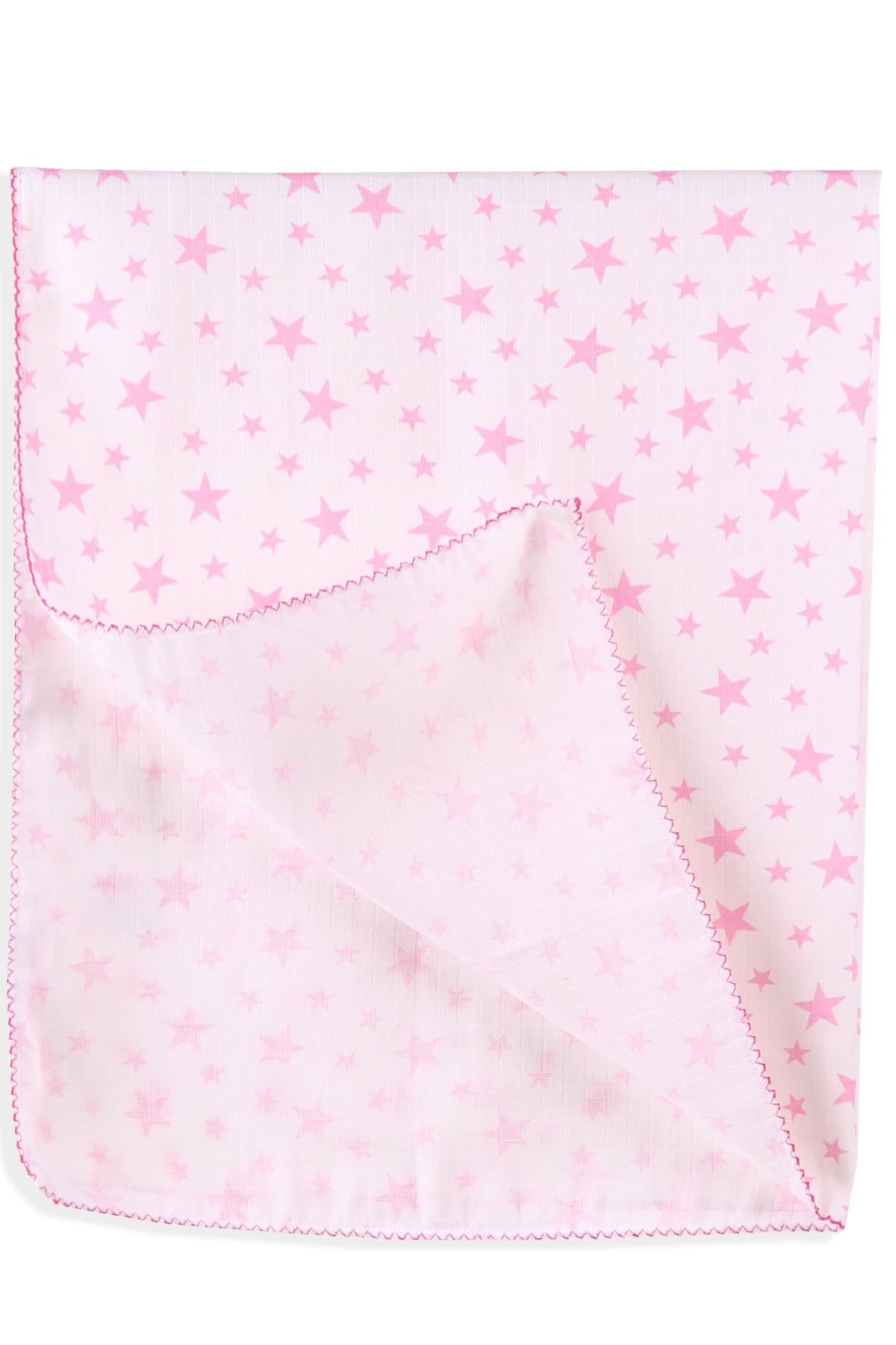Yenidoğan Bebek Battaniyesi Keten Dokulu Pembe (72 × 92 cm) BREEZE
