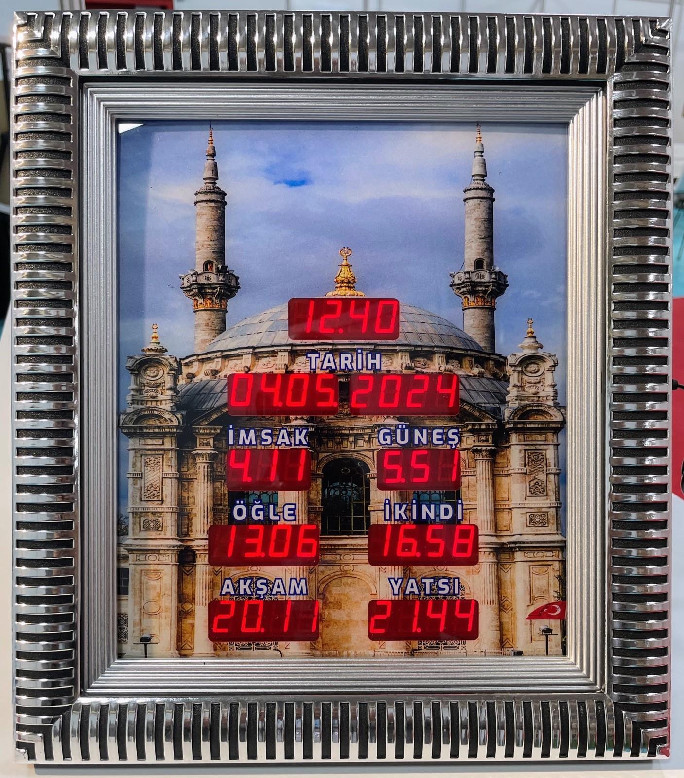 Cami Saati ( Vakitmatik)Alemdar Ev Tipi Ezan Okuyan Beyaz Saat İmsakiyeAlemdar Ev Tipi Ezan Beyaz Okuyan Saat İmsakiye