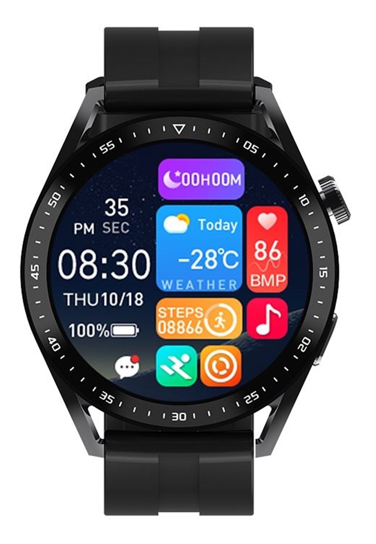 NavimarineSMART001-03 SİYAHNavimarine SMART001-03 Siyah Smart Akıllı Erkek Kol Saati