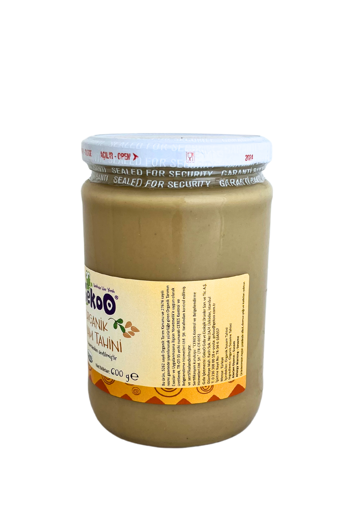 Gekoo Organik Tahin 600G Yerli Susam Tahini