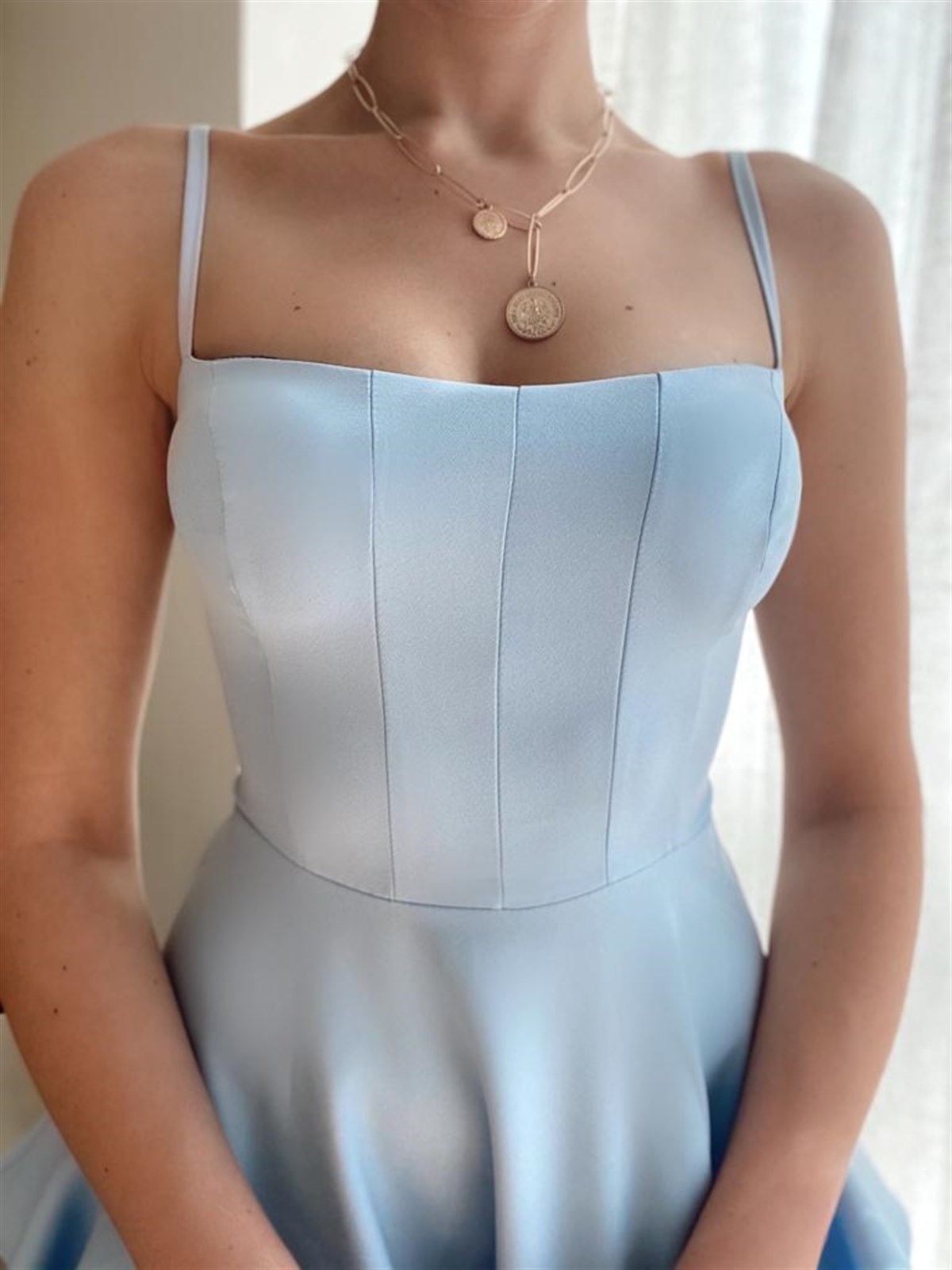 Askılı Etek Kat Kat Prenses Elbise - BEBEMAVİ