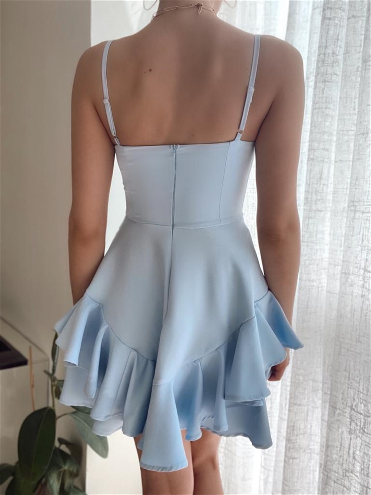 Askılı Etek Kat Kat Prenses Elbise - BEBEMAVİ