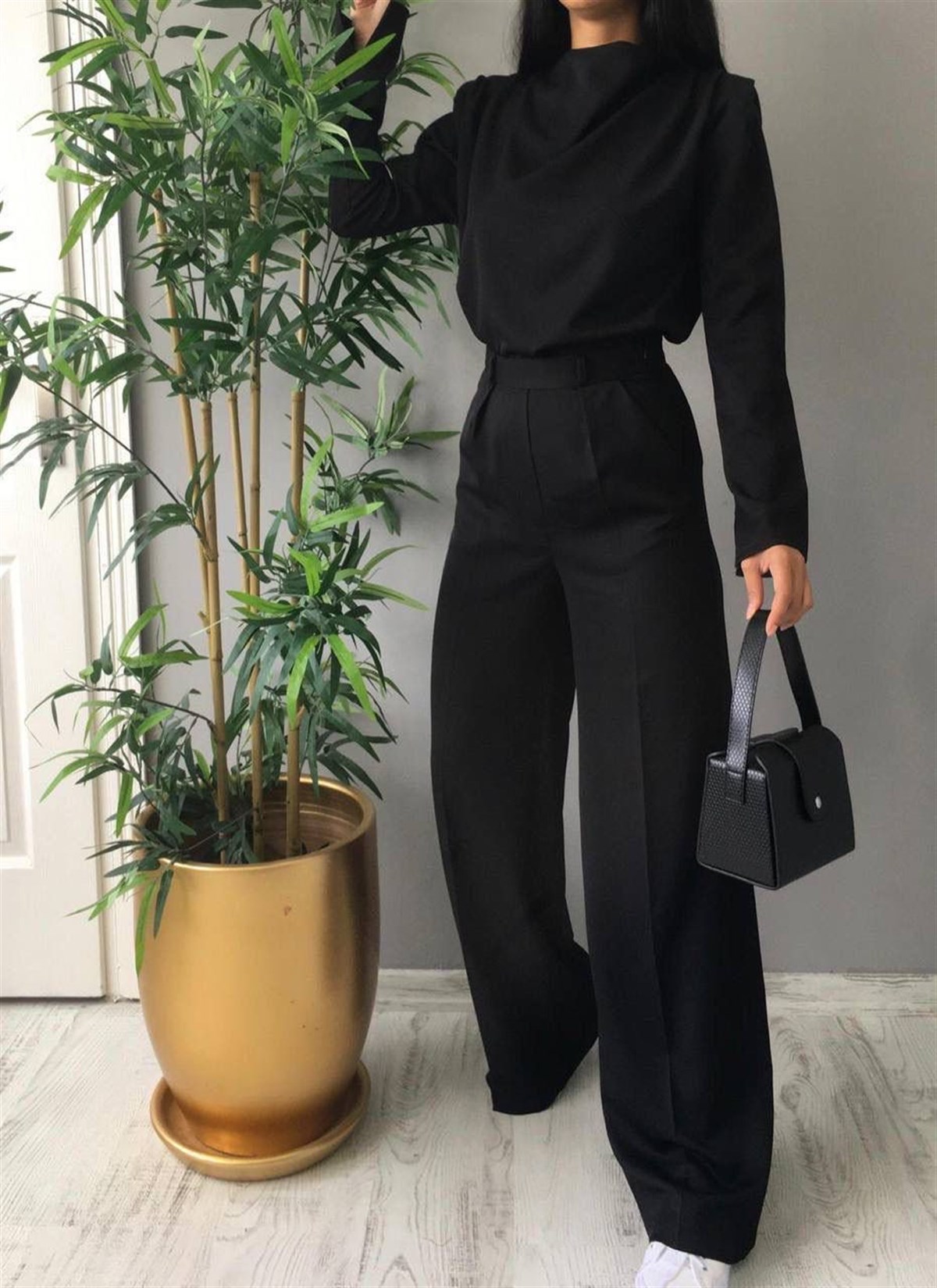 Hürrem Kumaş Alt Üst İkili Takım - SİYAH RENK