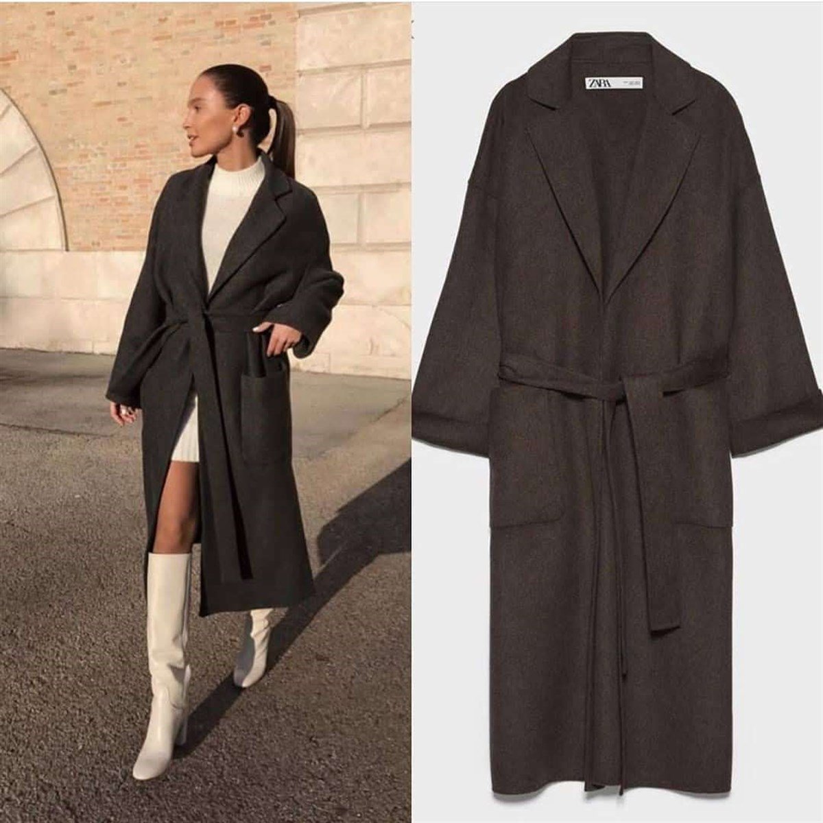 Kaşe Kaban - FÜME RENK