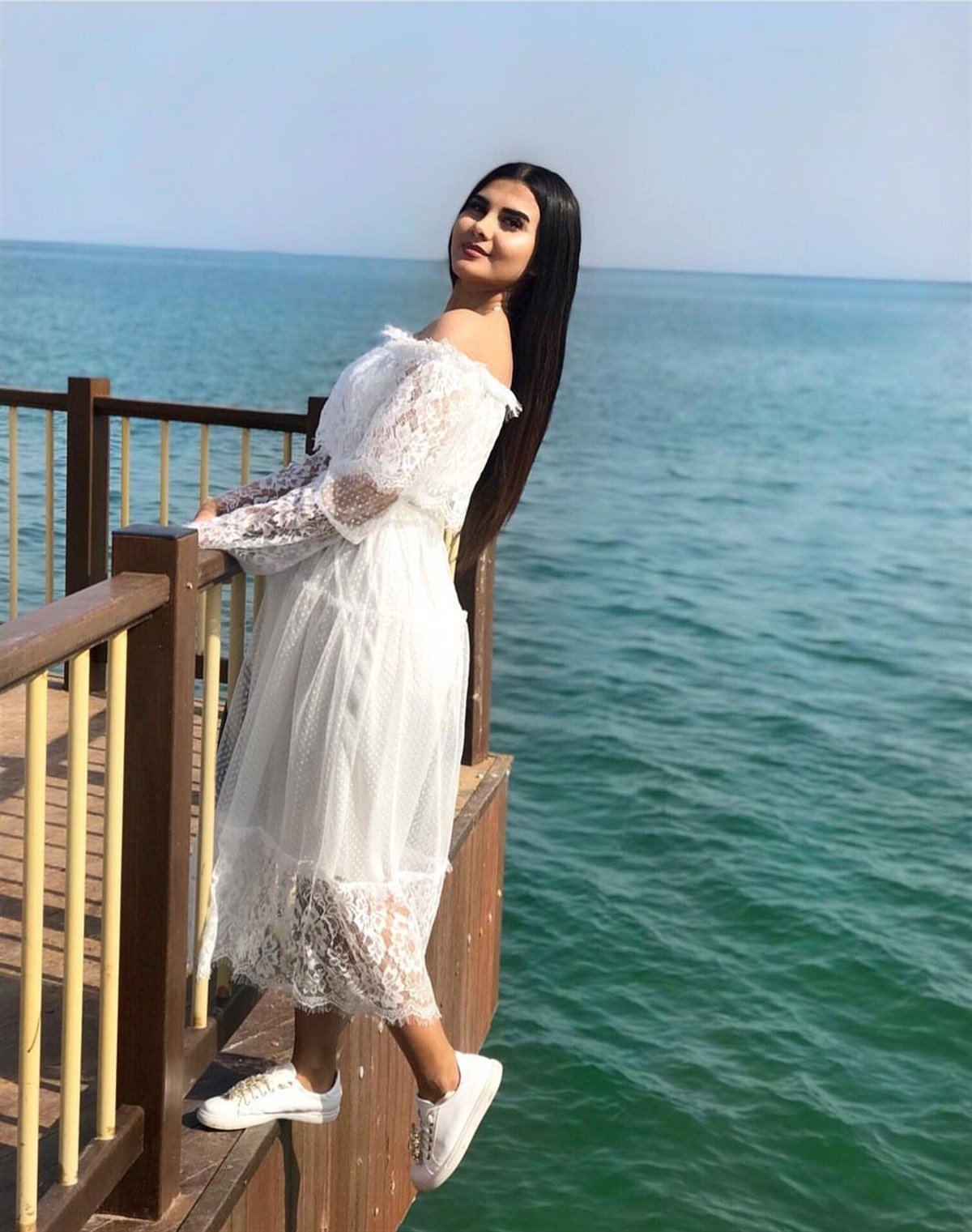 Omuz Bel Lastikli Astarlı Tül Elbise - BEYAZ