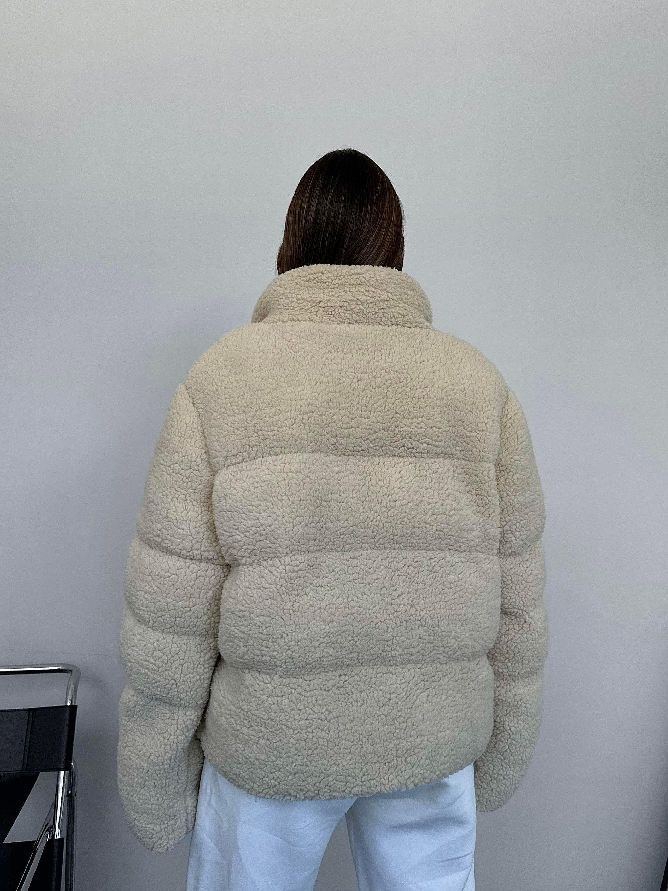 Teddy Kuzu Şişme Mont - TAŞ RENGİ