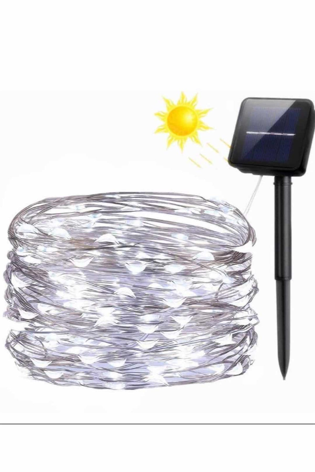 5 METRE SOLAR PERİ TEL LED BEYAZ IŞIK