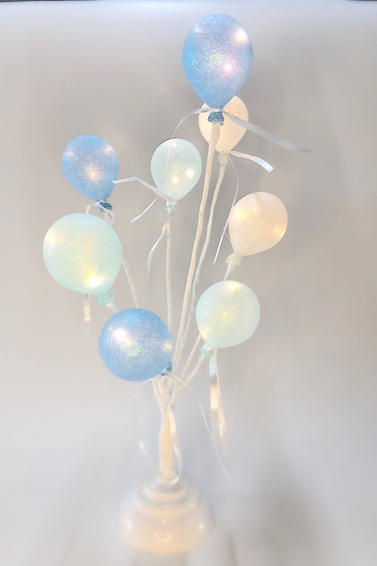 Balon Ağacı Çocuk Odası Gece Lambası Mavi&Beyaz
