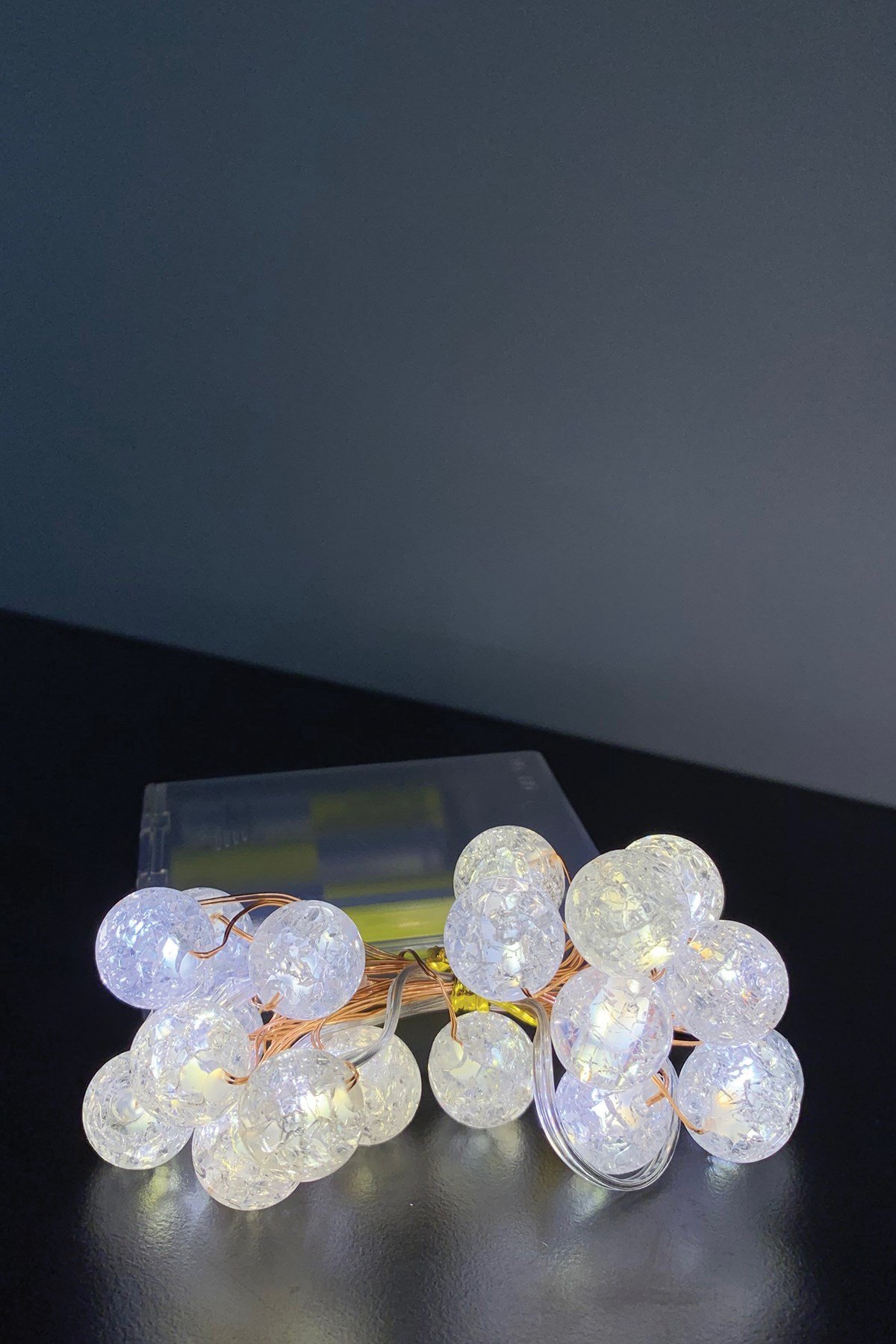 CAM MİSKET LED BAKIR TELLİ  PİLLİ