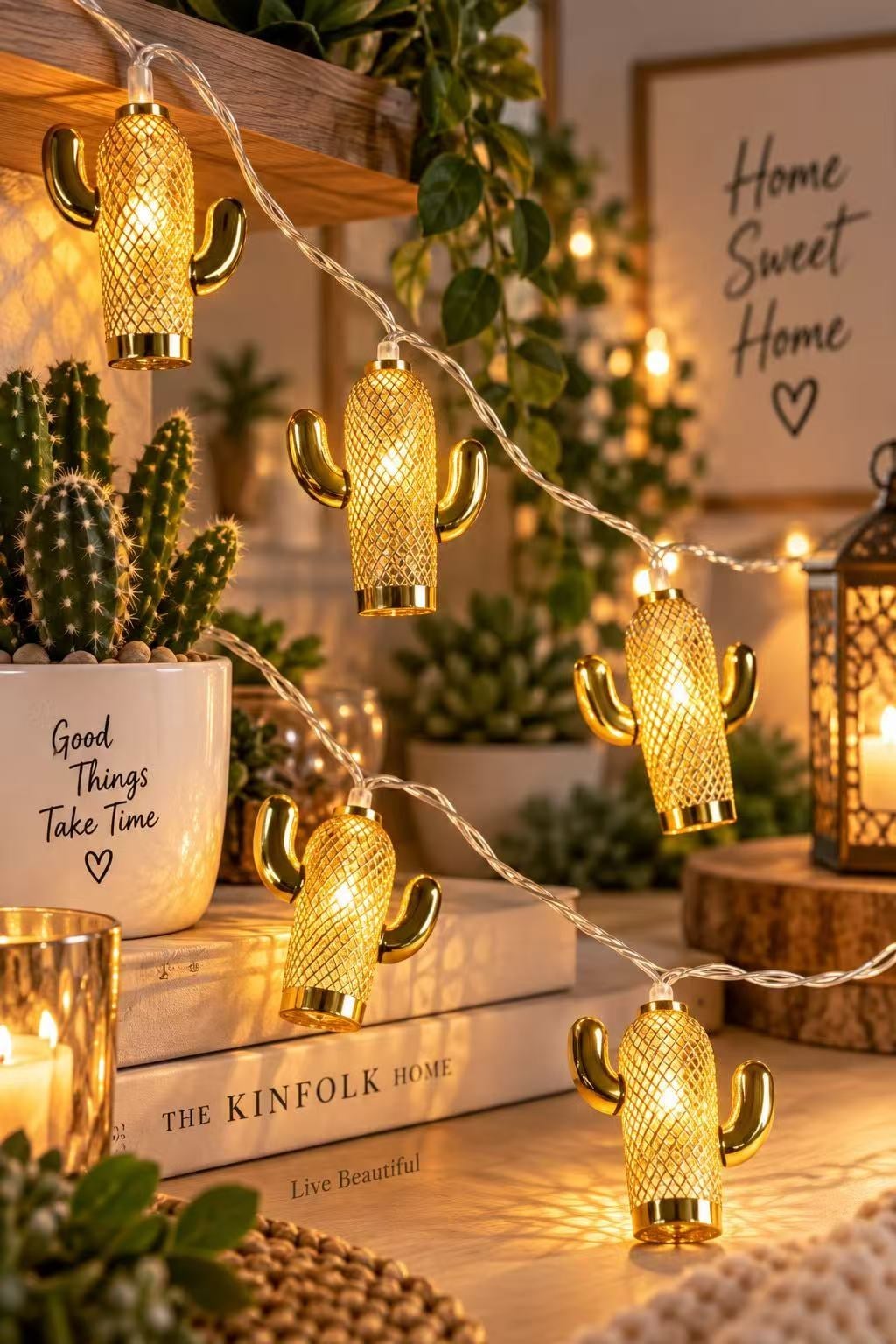 Gold Kaktüs Işık Zinciri