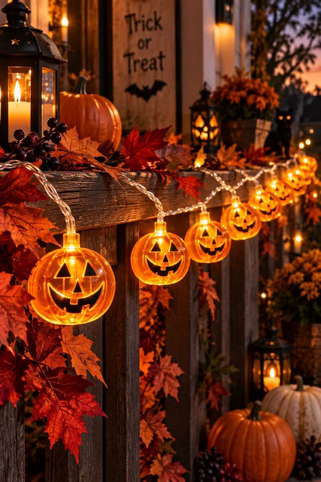 Halloween Neşeli Balkabağı Led Işık Zinciri