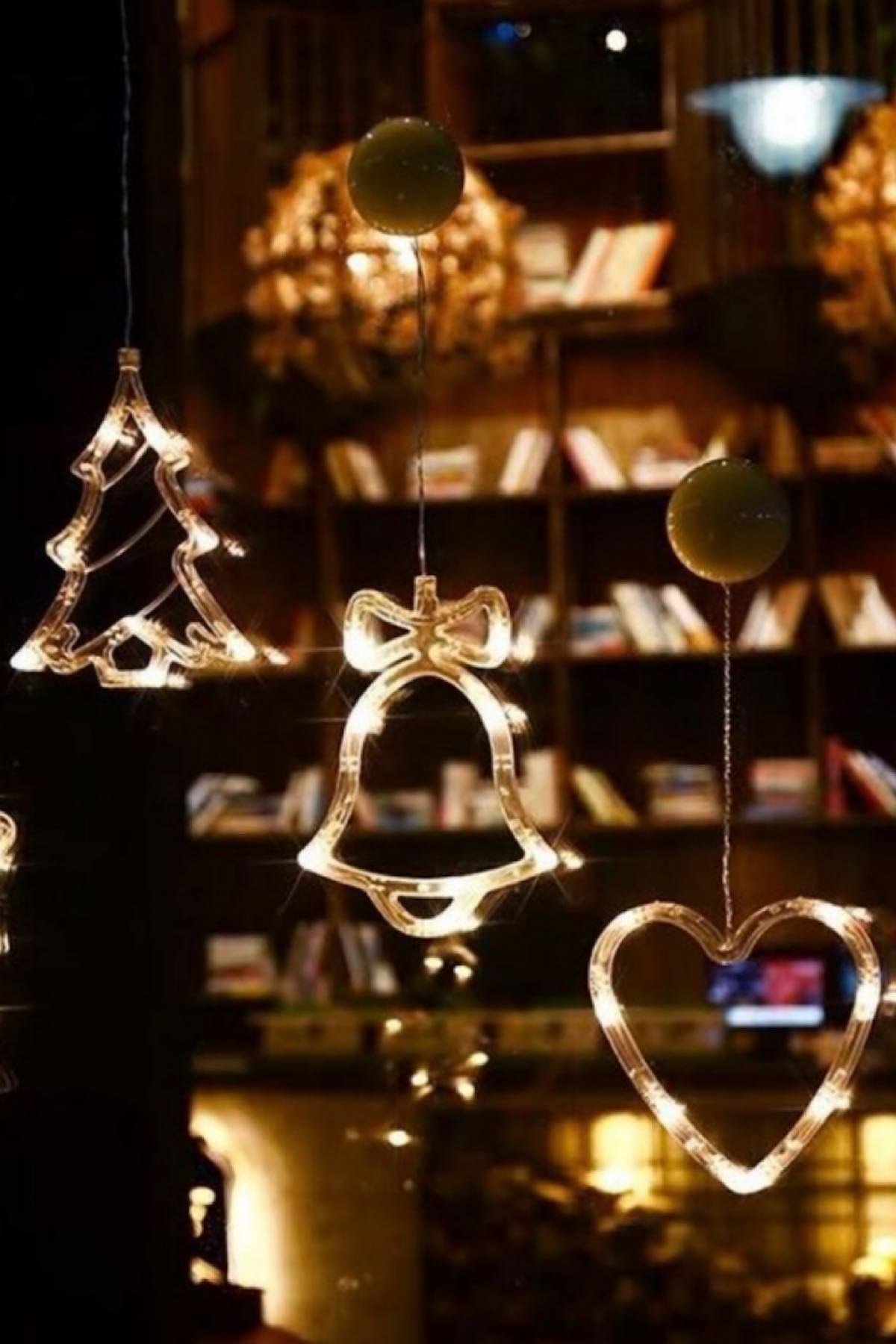 Kalp Led Işıklı Vitrin,Kapı Ve Cam Süsü