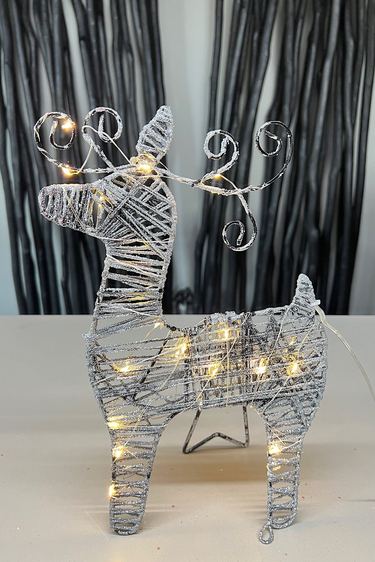Led Işıklı Geyik Ferforje